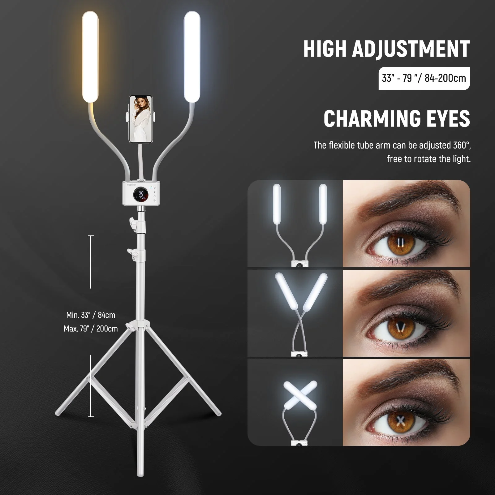 NEEWER BH40B Bi-Color Esthetician Fill Light Kit - Image 6