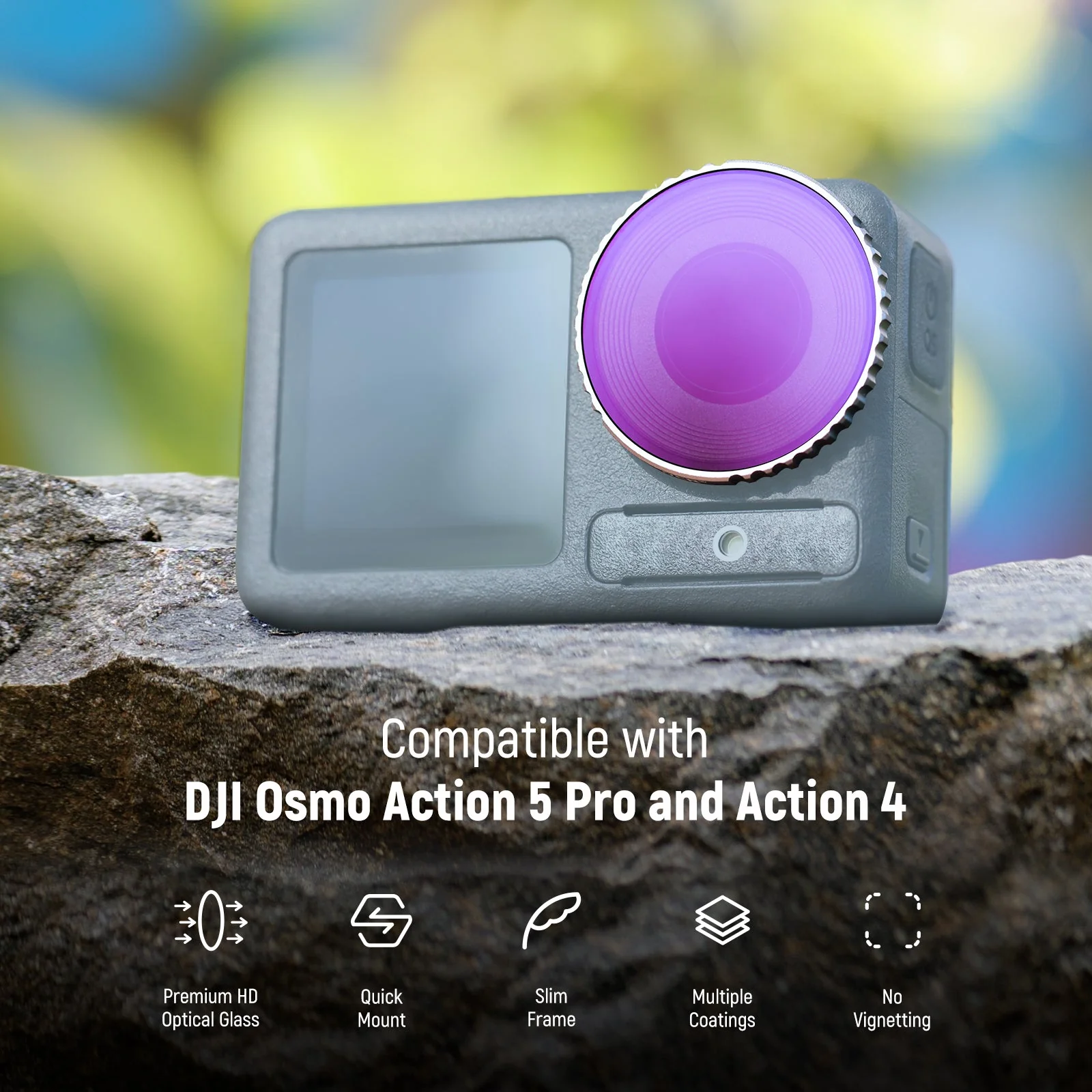 NEEWER FL-B04 ND8/ND16/ND32/ND64 Filter Set For DJI Action 5 Pro/4 - Image 2