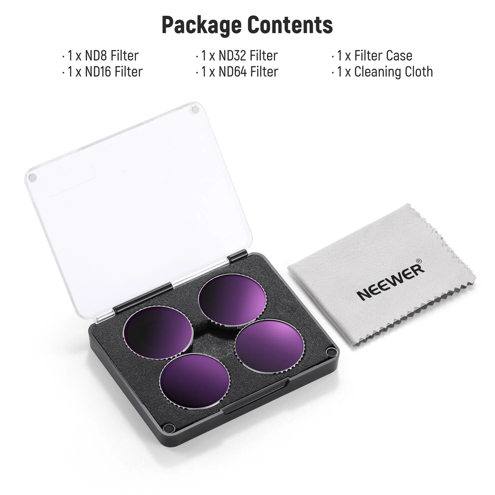NEEWER FL-B04 ND8/ND16/ND32/ND64 Filter Set For DJI Action 5 Pro/4 - Image 8