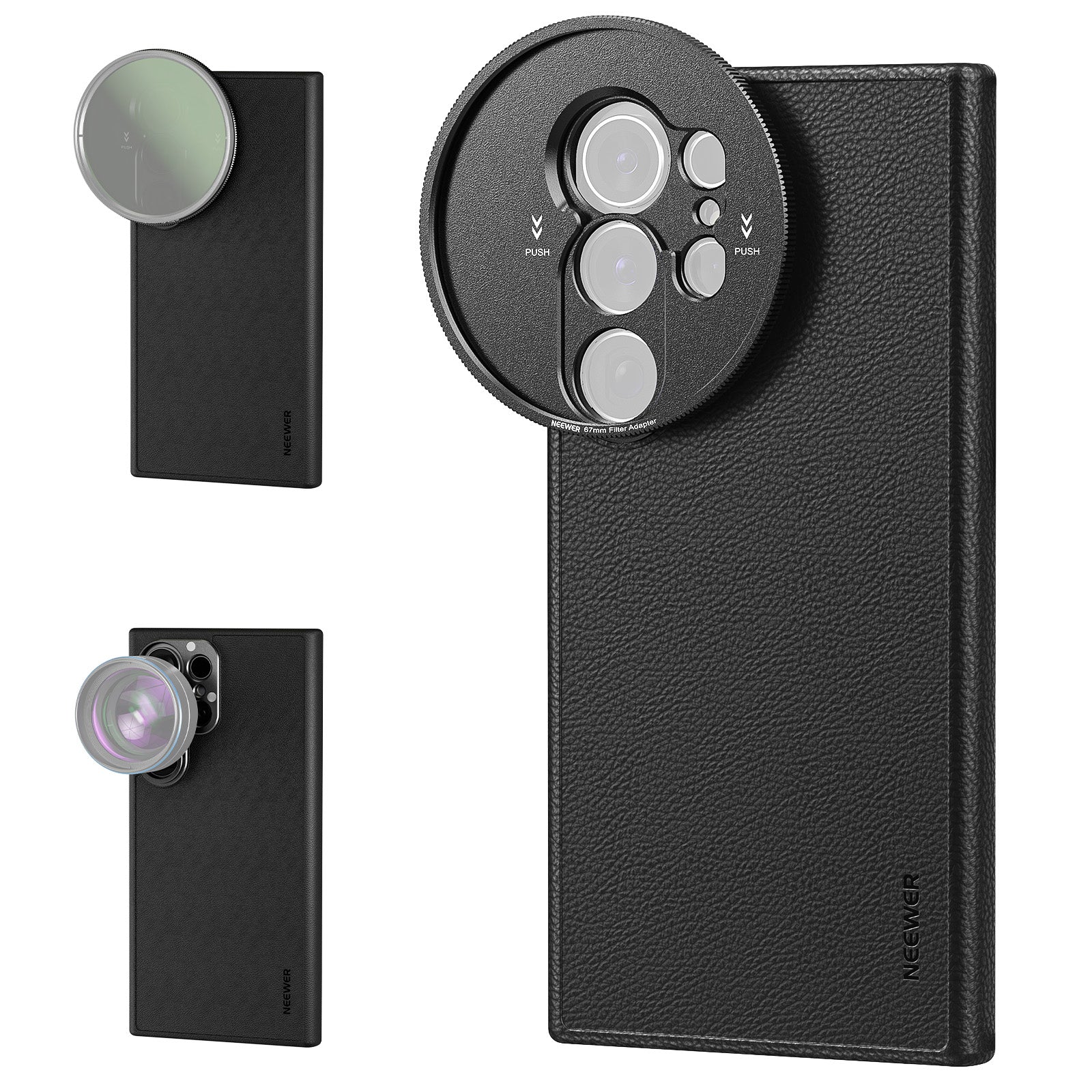 NEEWER PA092 Phone Case for Samsung S25 Ultra with 17mm/67mm Adapters