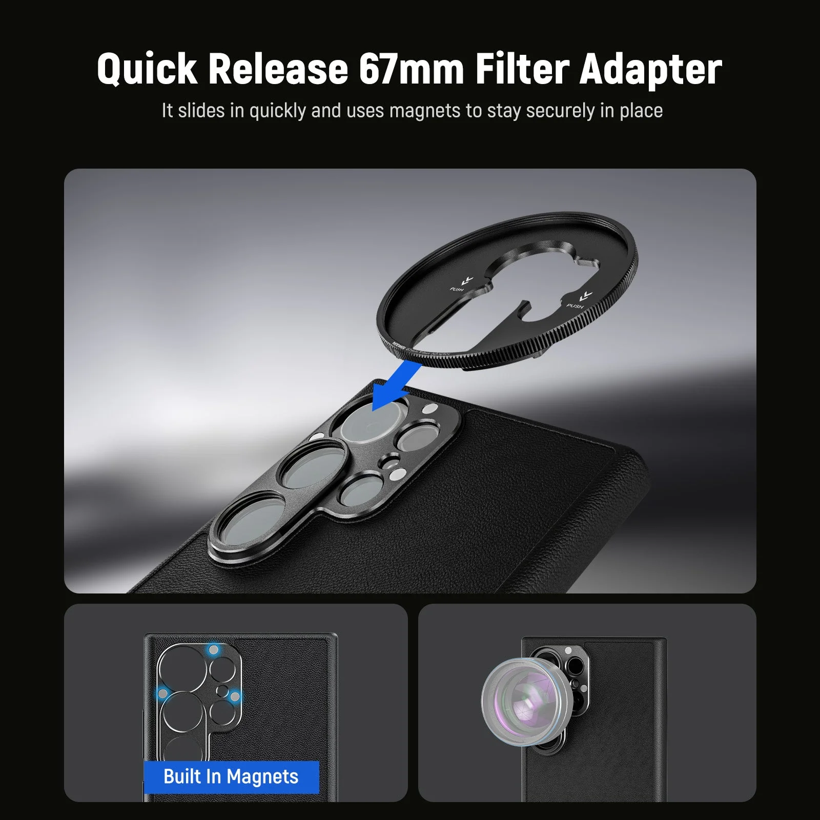 NEEWER PA092 Phone Case for Samsung S25 Ultra with 17mm/67mm Adapters - Image 2