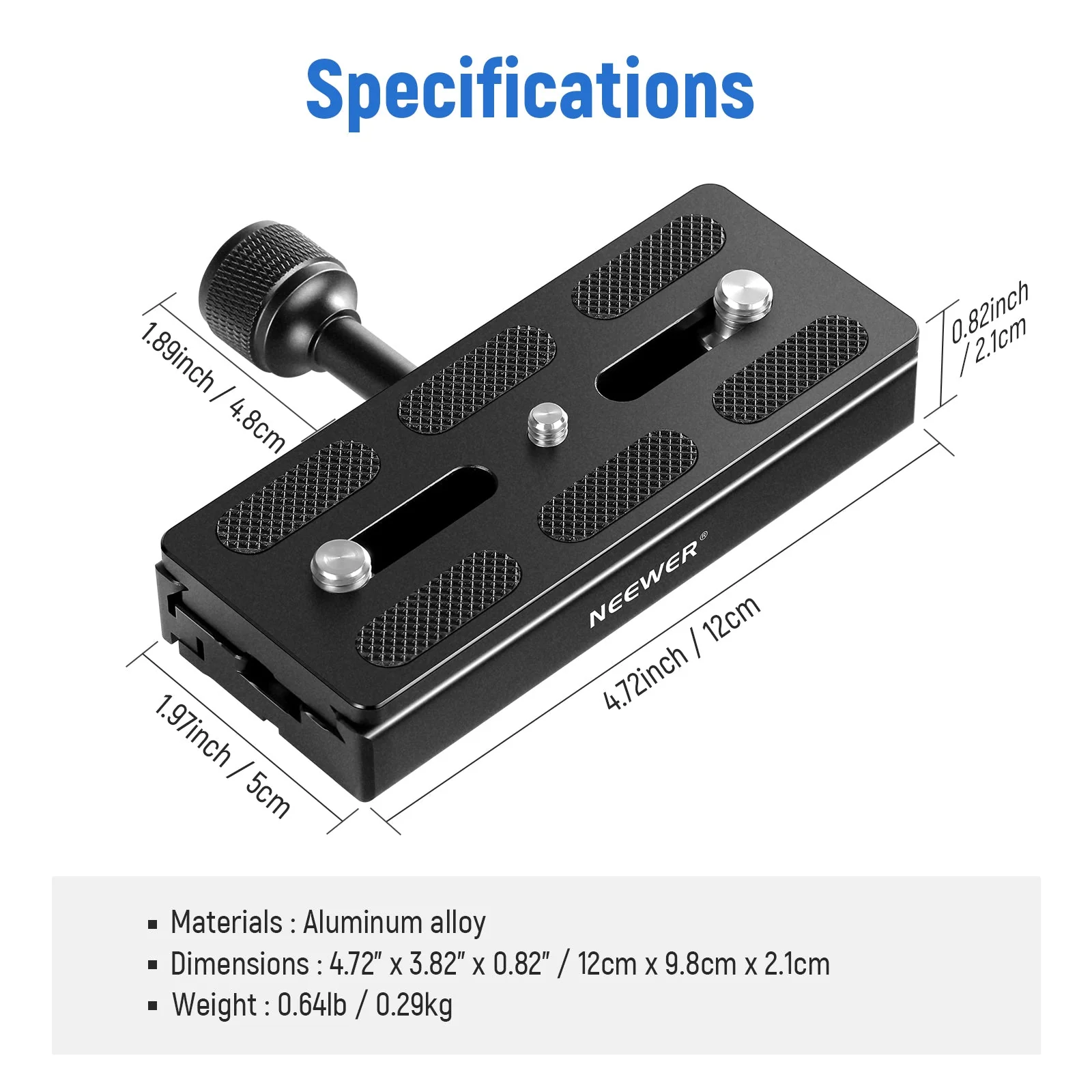 NEEWER QS-120 120mm Quick Release Plate - Image 4
