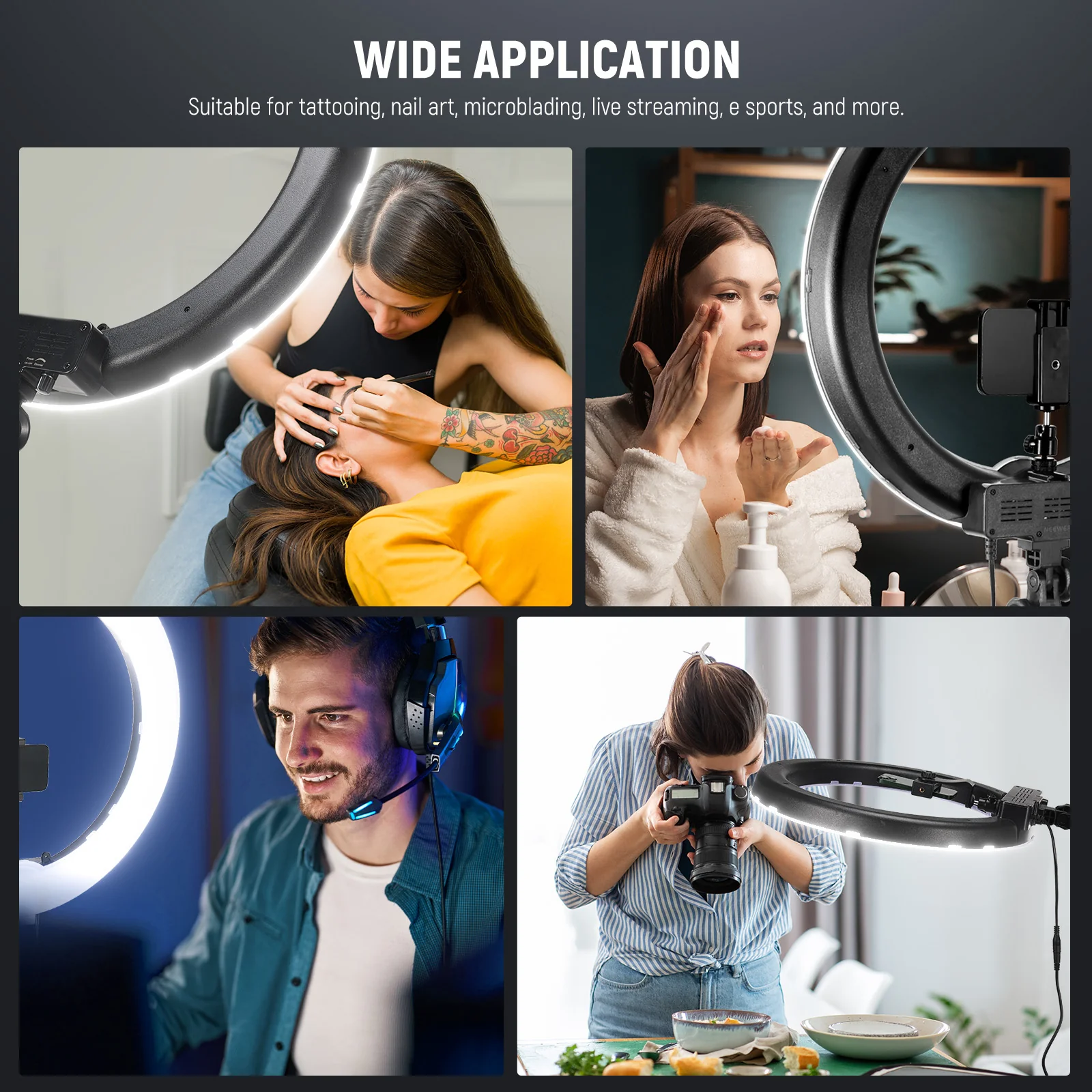NEEWER RL-18 18 Inch LED Ring Light Kit with Stand - Image 7