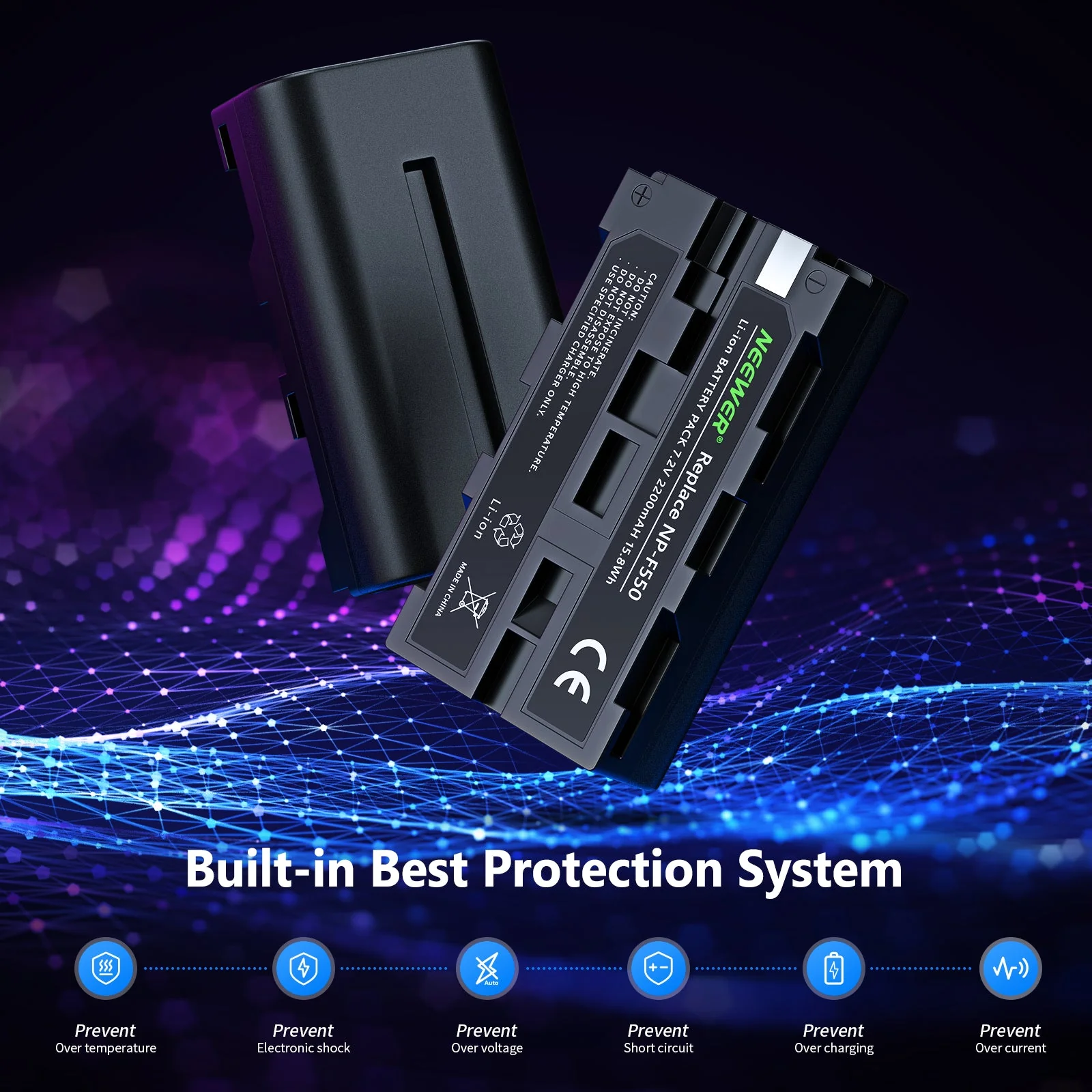NEEWER NP-F550/ NP-F570 Battery Replacement for Sony Camcorder - Image 3