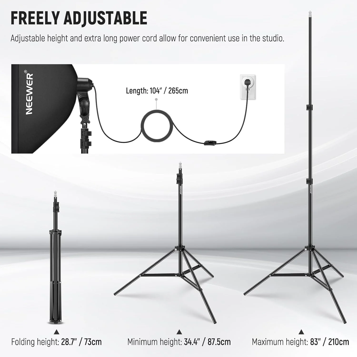 NEEWER NK200 24x24"/60x60cm 700W Softbox Lighting Kit - Image 14
