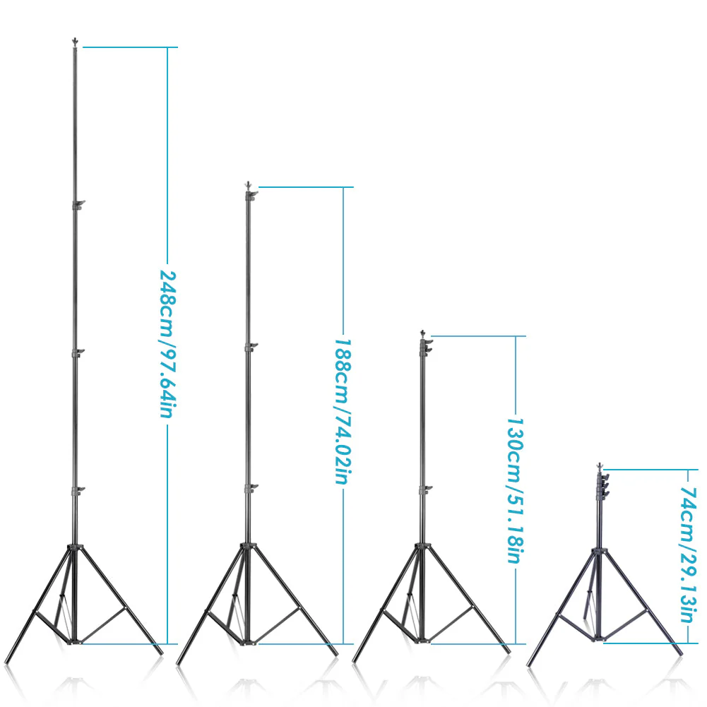 NEEWER 3x2.6m/10x8.5ft Background Stand Support System with 2.8x1.8m Backdrops - Image 6