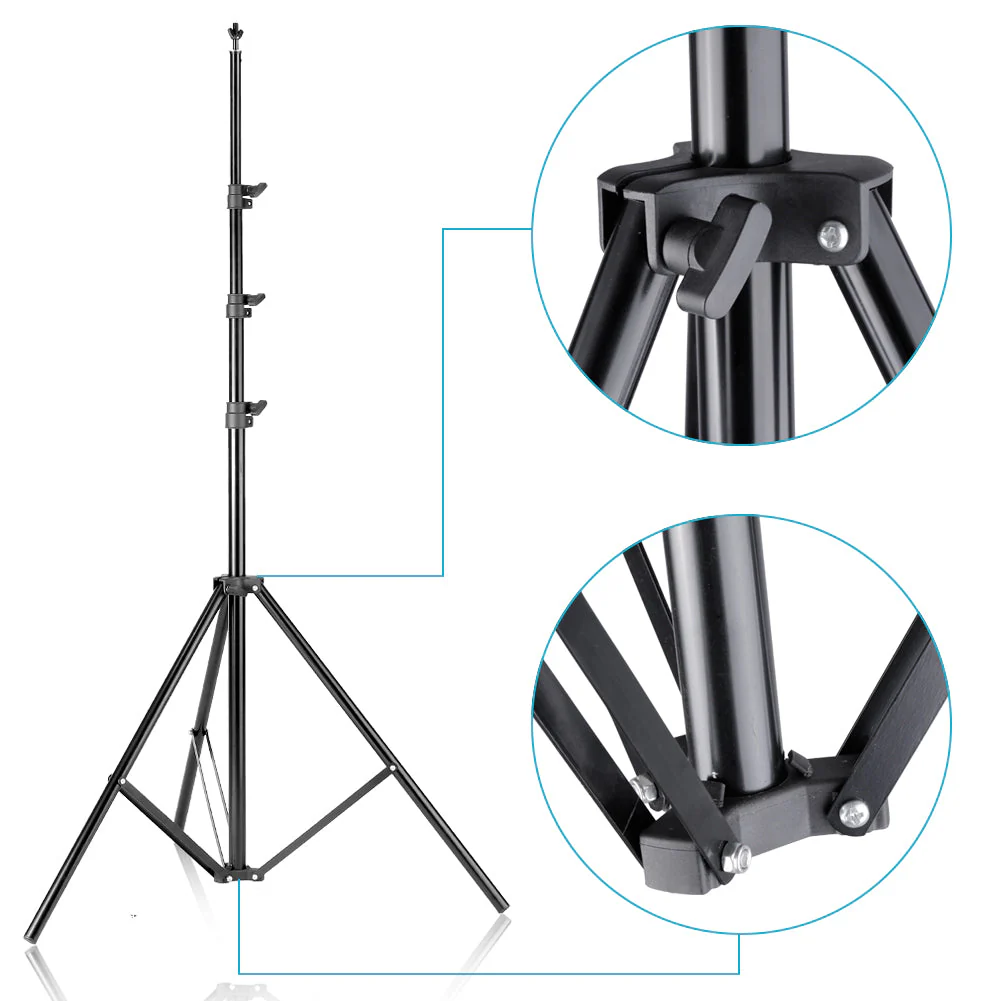 NEEWER 3x2.6m/10x8.5ft Background Stand Support System with 2.8x1.8m Backdrops - Image 7