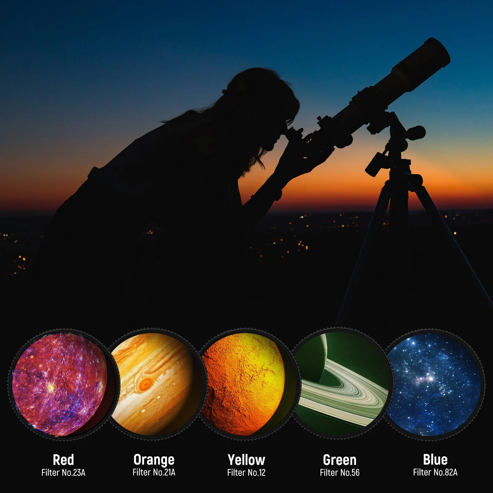 NEEWER 1.25” Telescope Eyepiece Filter Set - Image 4