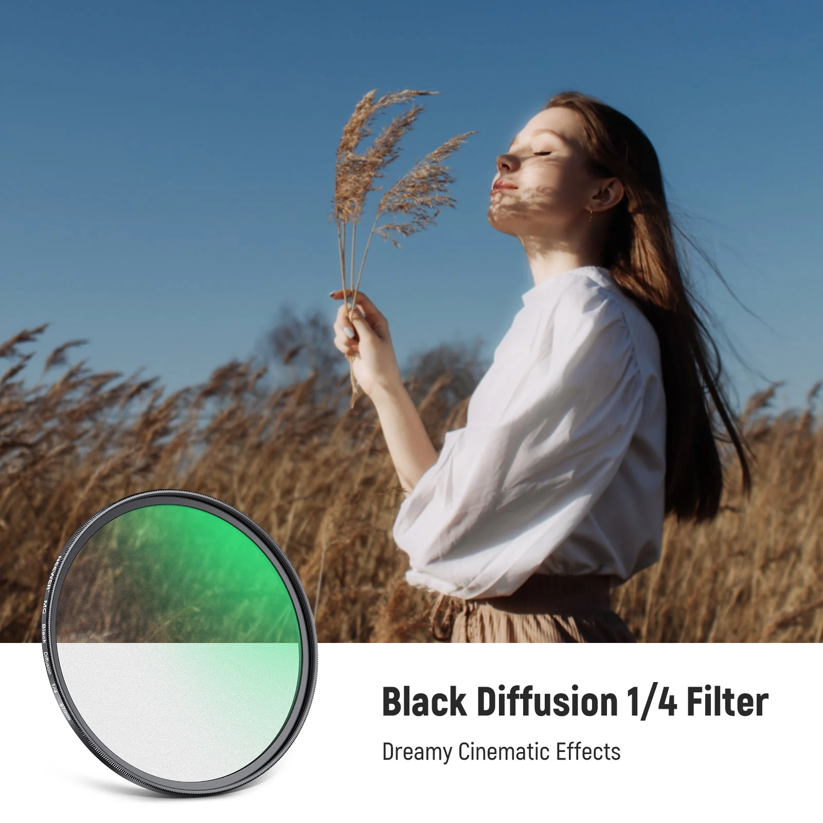 NEEWER 1/4 Black Diffusion Filter Cinematic Dreamy Effect Filter - Image 6