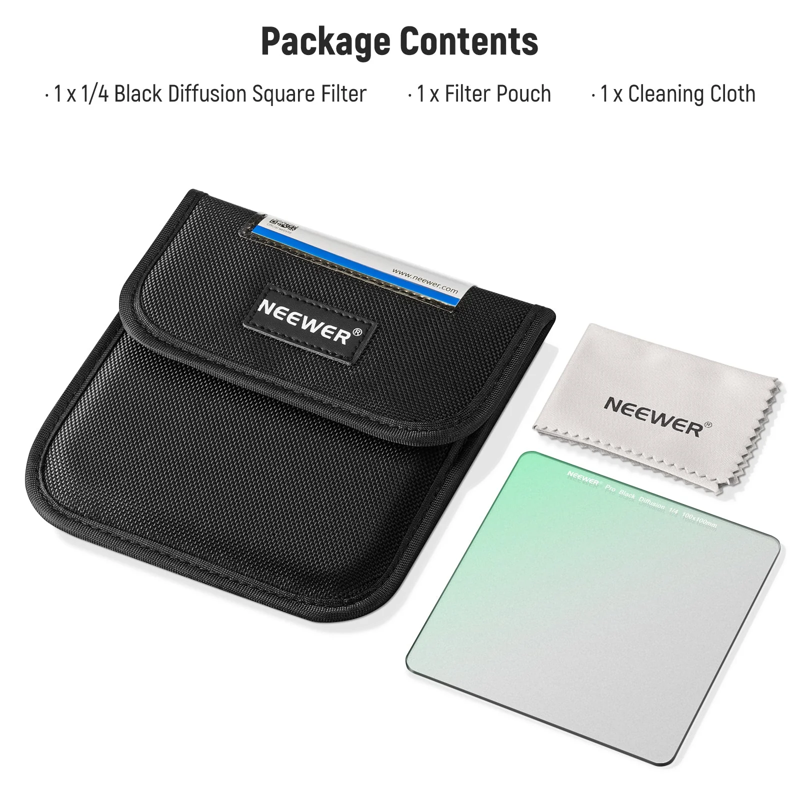 NEEWER 100x100mm 1/4 Black Diffusion Special Effect Square Filter - Image 9