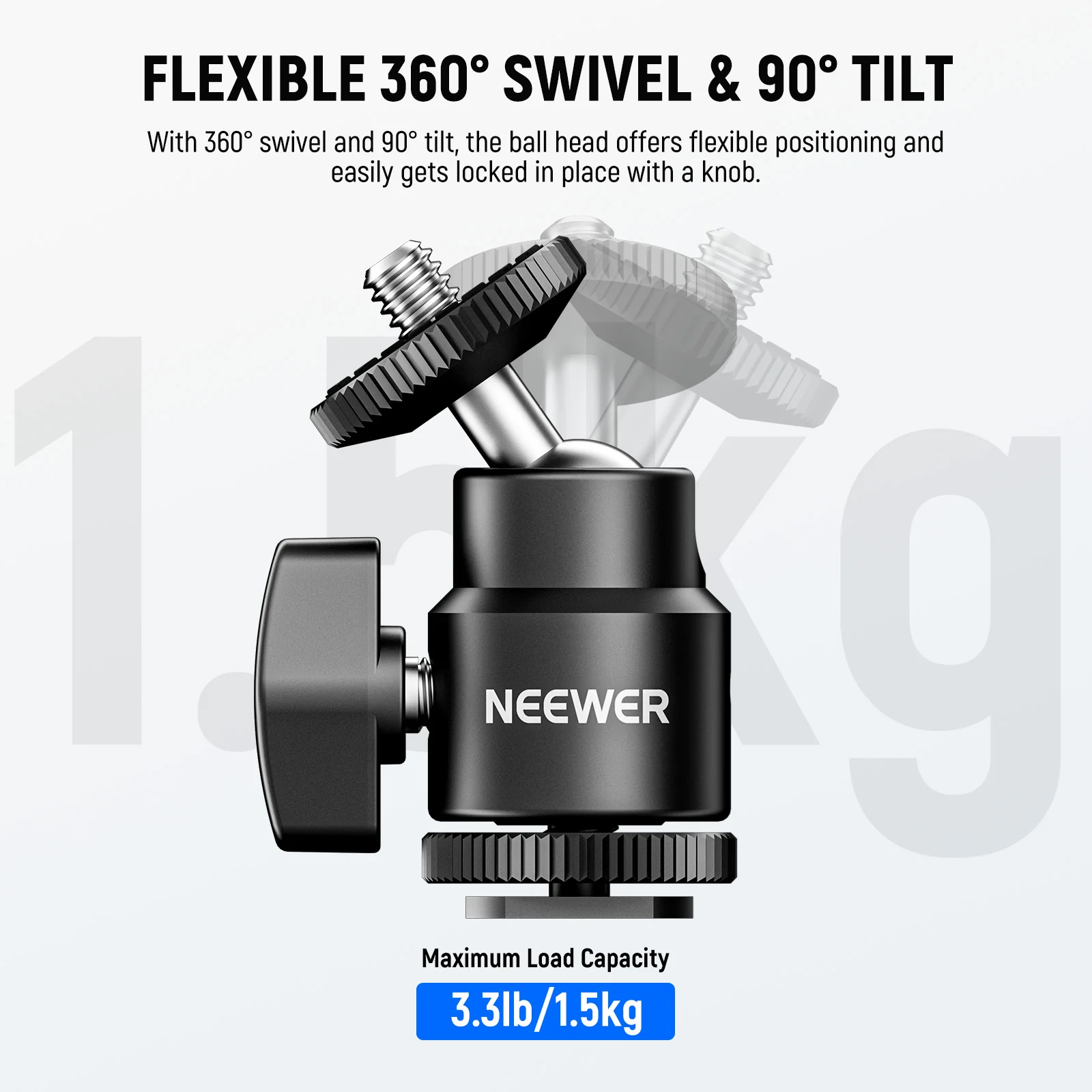 NEEWER 2 Pack 1/4” Camera Hot Shoe Mount - Image 5