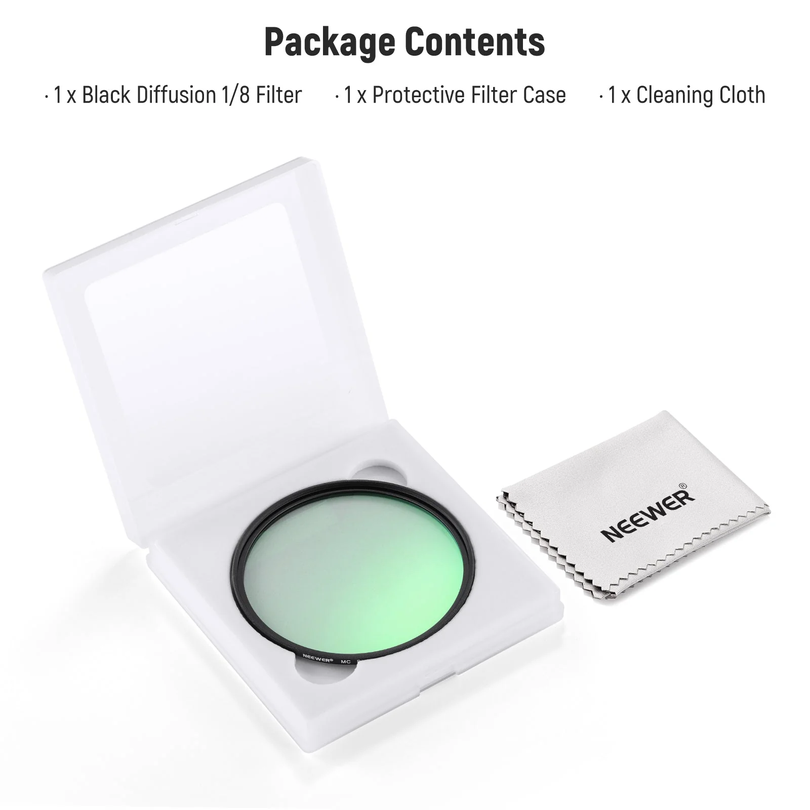NEEWER 1/8 Black Diffusion Filter Cinematic Dreamy Effect Filter - Image 8