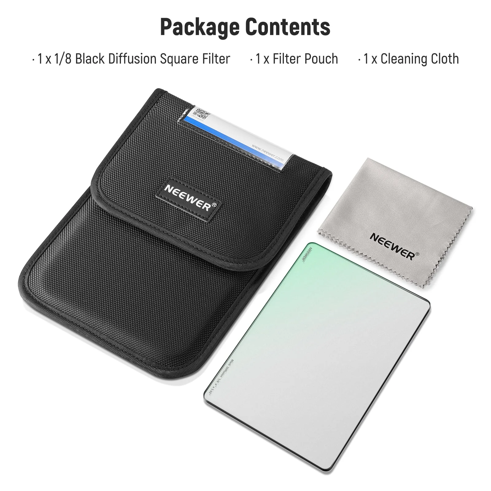 NEEWER 1/8 Black Diffusion Mist Dreamy Effect 4"x5.65" Square Filter - Image 9