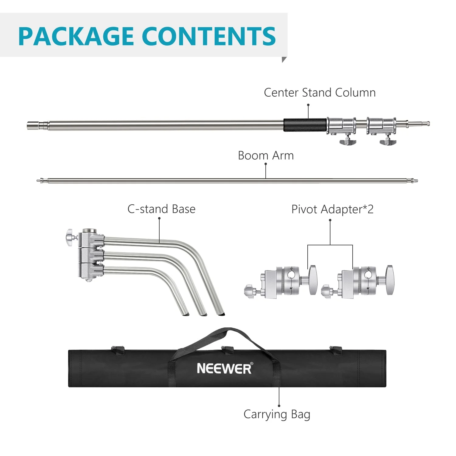 NEEWER 10Ft/3M C-Stand with 4 Ft/1.2M Extension Boom Arm&Bag - Image 8