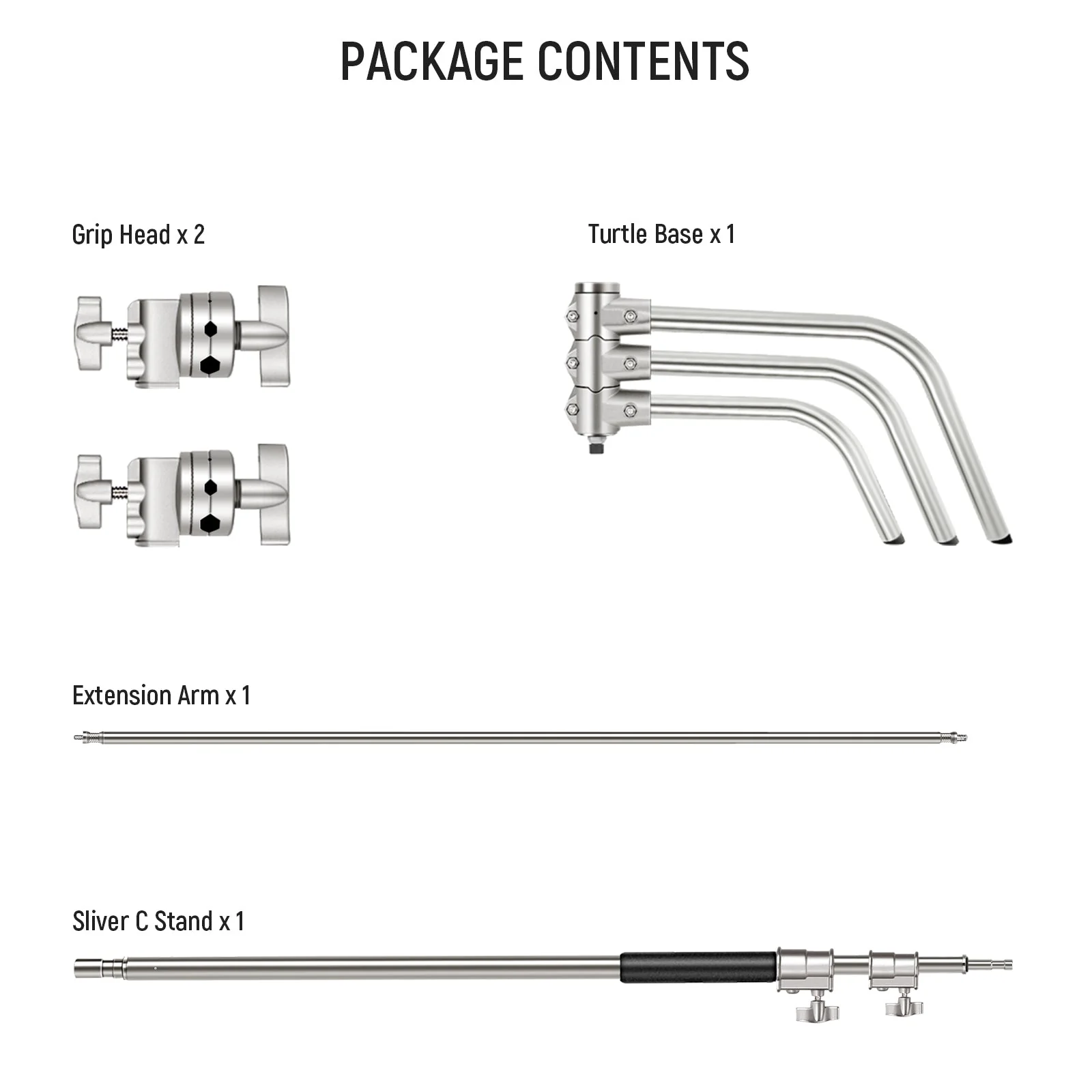 NEEWER Pro 330cm/340cm Stainless Steel Air Cushion C Stand with Boom Arm - Image 9