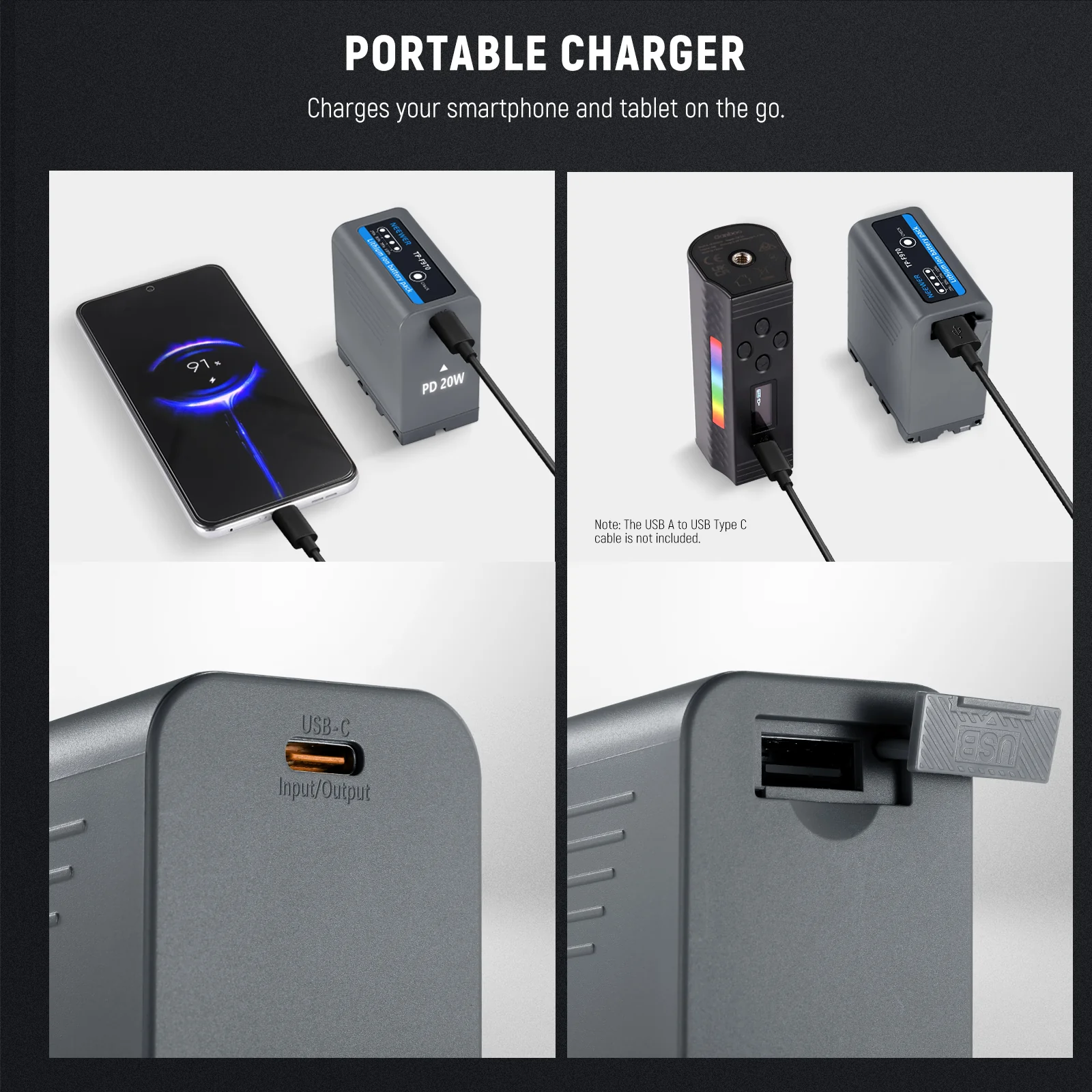 NEEWER TP-F970 Replacement For NP-F970 Battery 10500mAh - Image 5