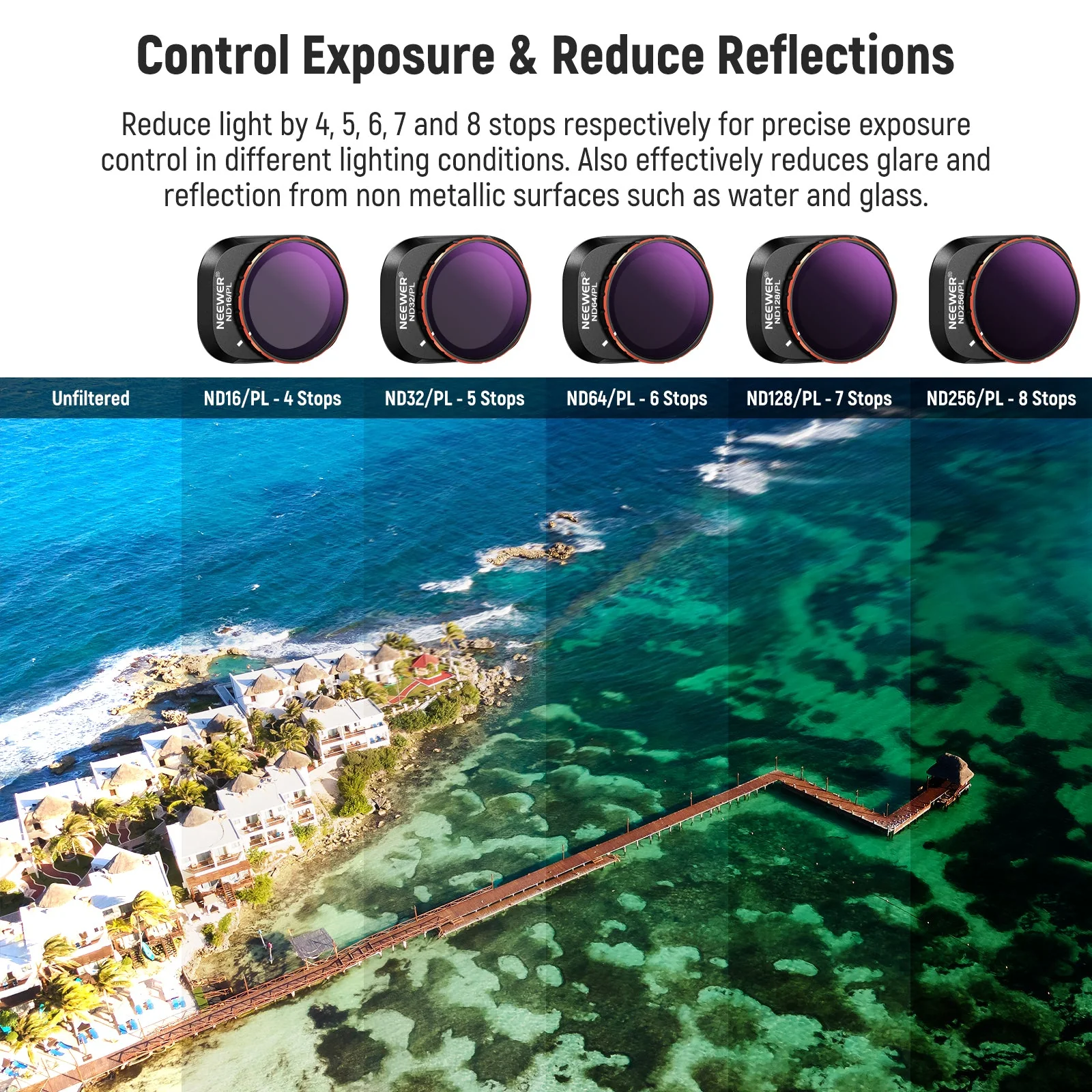 NEEWER 16 Pack ND & CPL & Effect Filter Set compatible with DJI Mini 4 Pro - Image 5