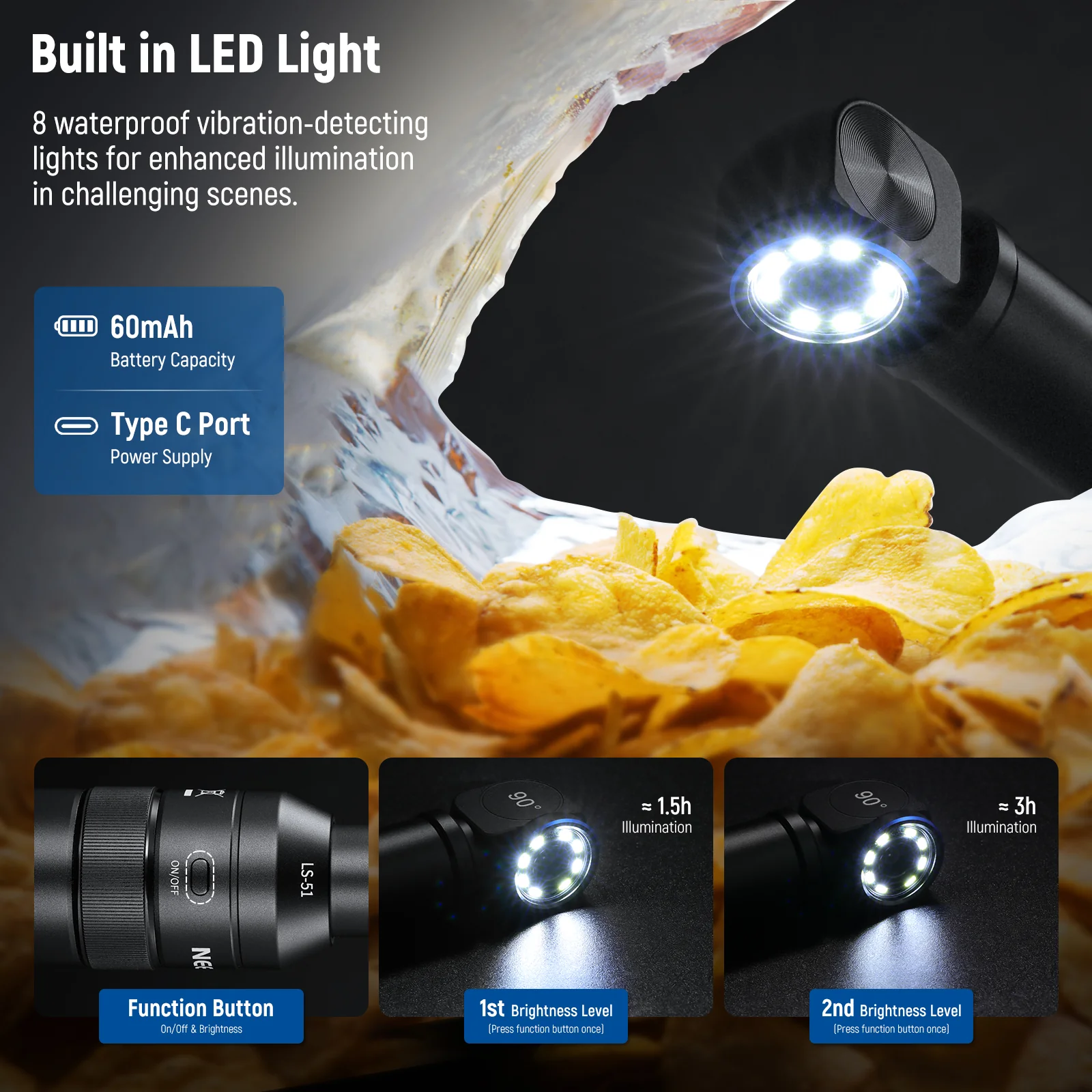 NEEWER LS-51 18mm Wide Angle 2x Macro Probe Phone Lens with 17mm Thread - Image 12
