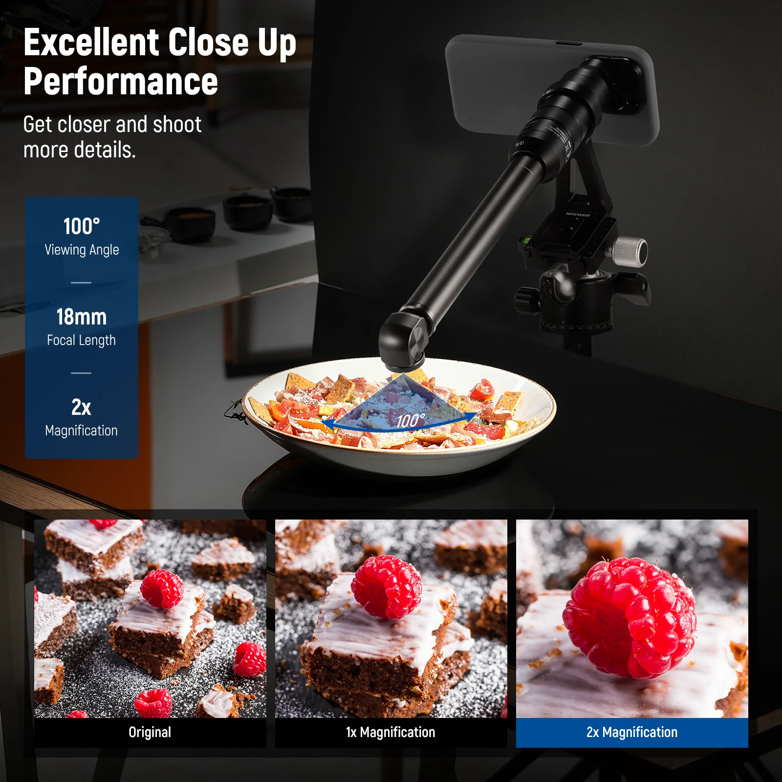 NEEWER LS-51 18mm Wide Angle 2x Macro Probe Phone Lens with 17mm Thread - Image 14