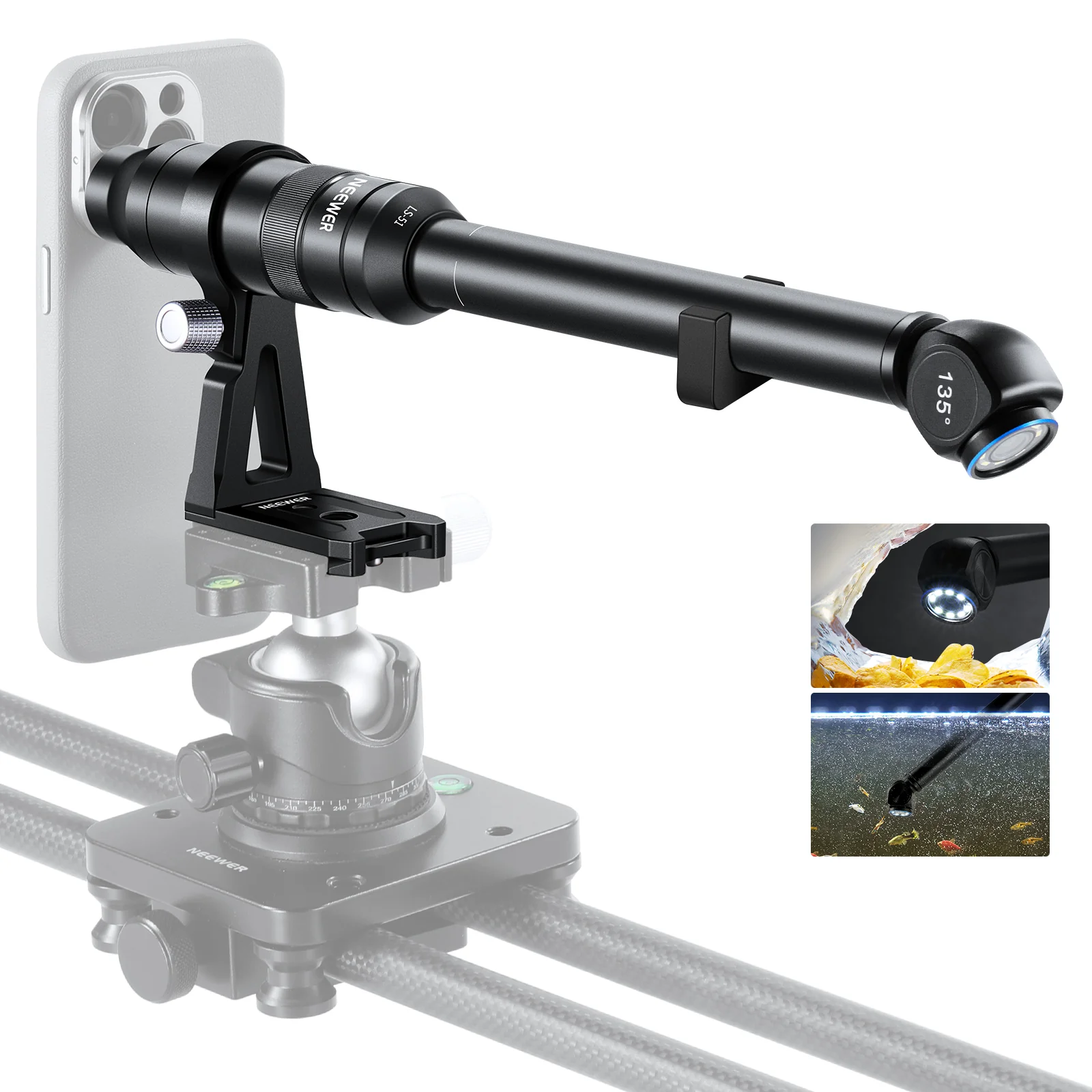 NEEWER LS-51 18mm Wide Angle 2x Macro Probe Phone Lens with 17mm Thread - Image 17