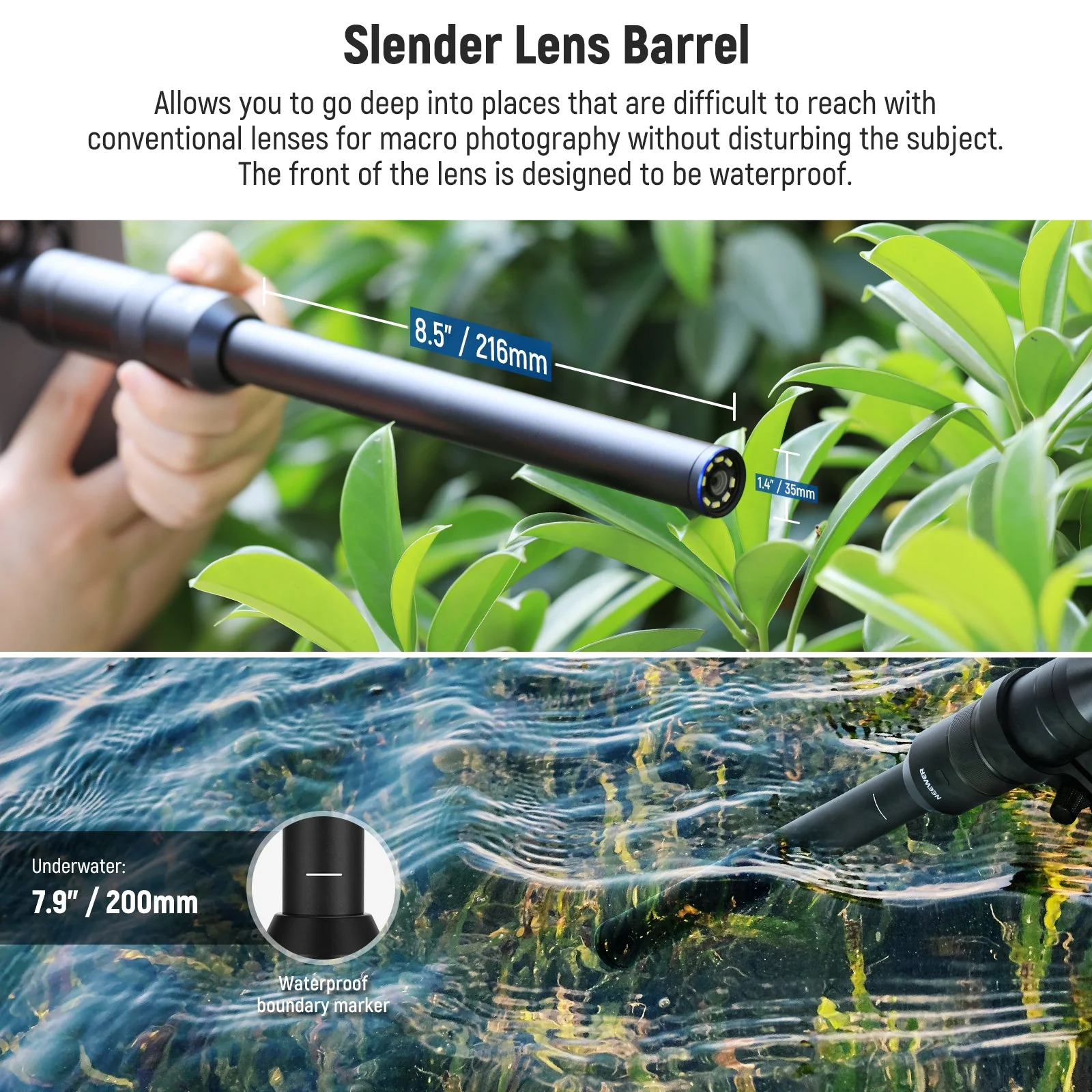 NEEWER LS-51 18mm Wide Angle 2x Macro Probe Phone Lens with 17mm Thread - Image 2