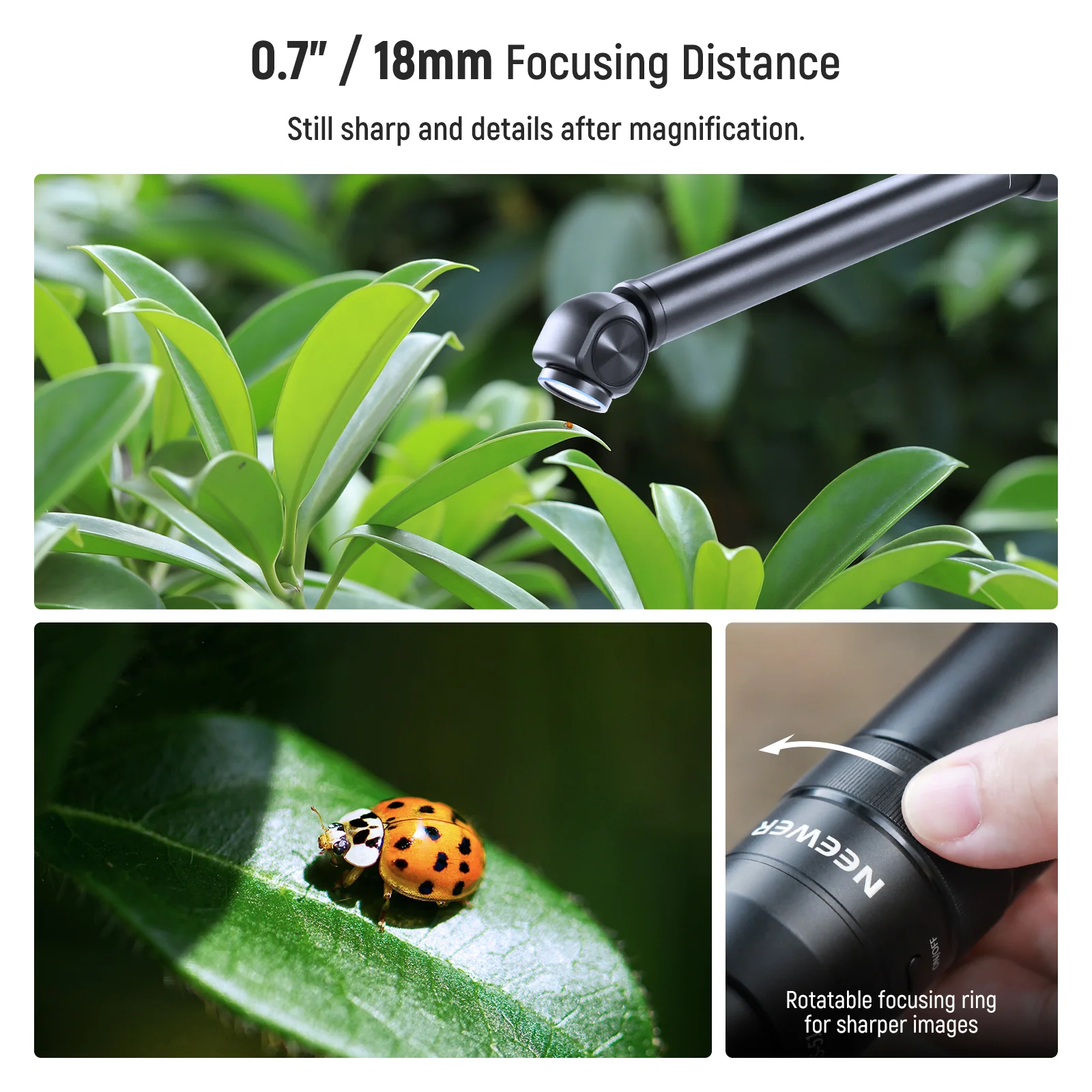 NEEWER LS-51 18mm Wide Angle 2x Macro Probe Phone Lens with 17mm Thread - Image 22