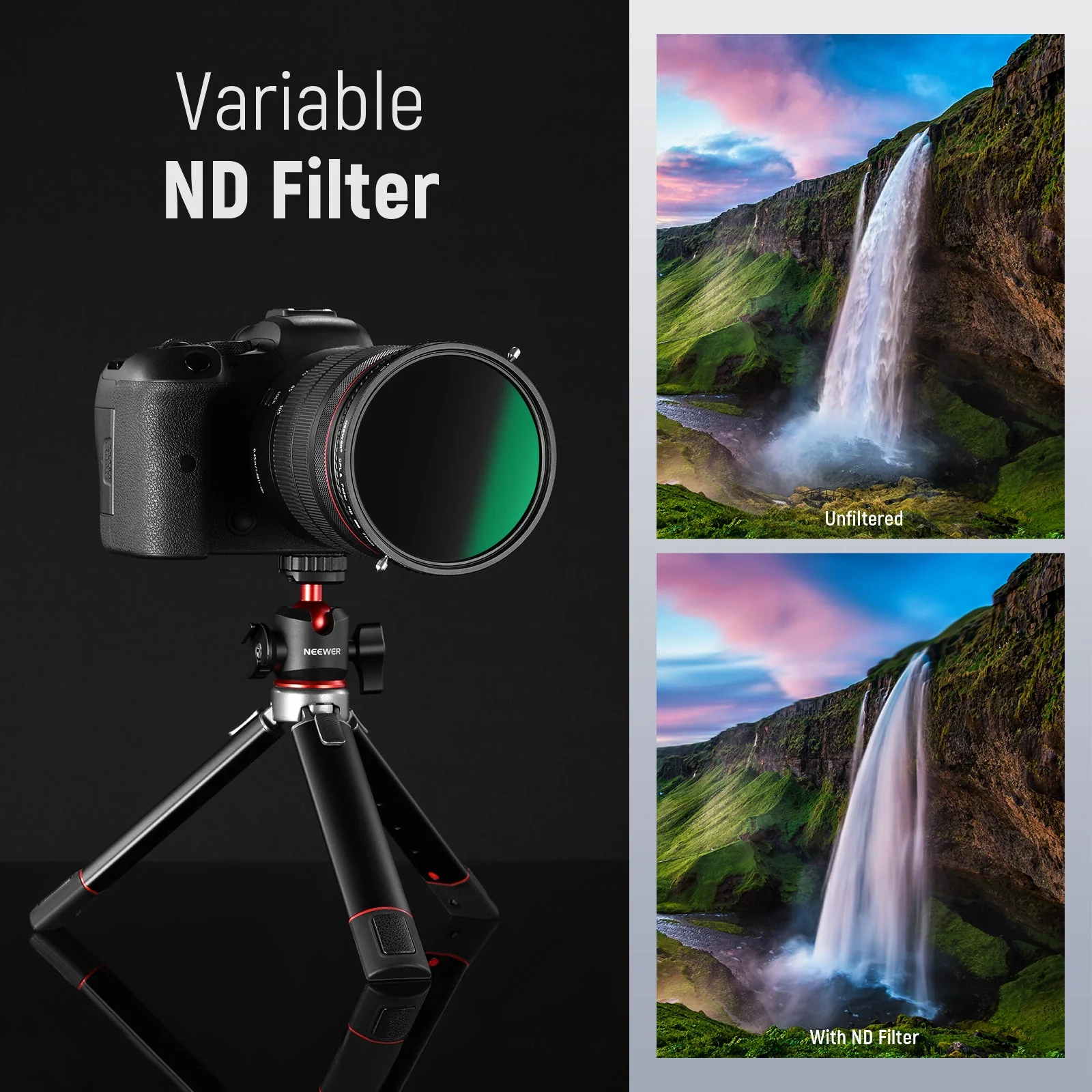NEEWER 2 in 1 Variable ND Filter ND2–ND32 CPL Filter - Image 6