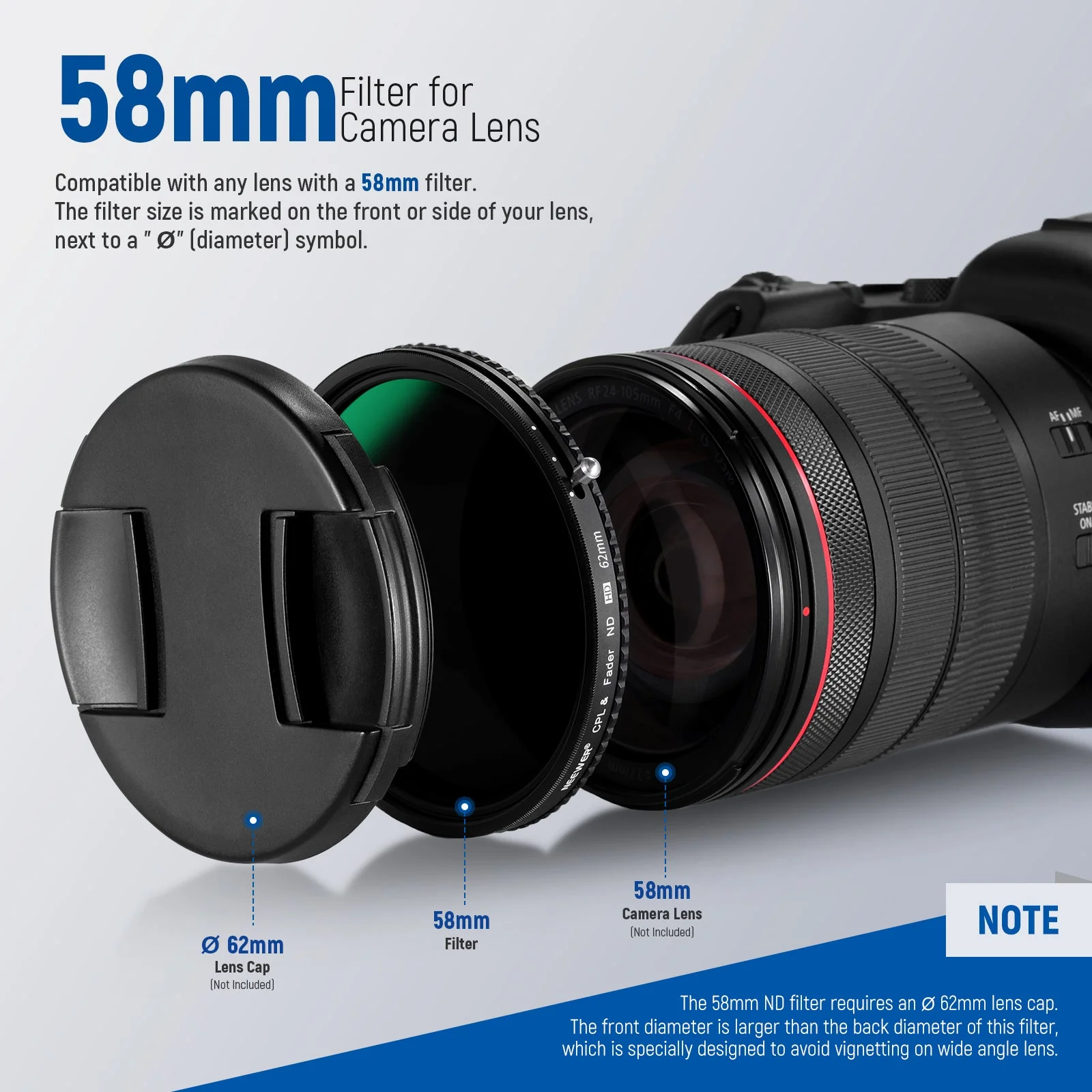 NEEWER 2 in 1 Variable ND Filter ND2–ND32 CPL Filter - Image 9