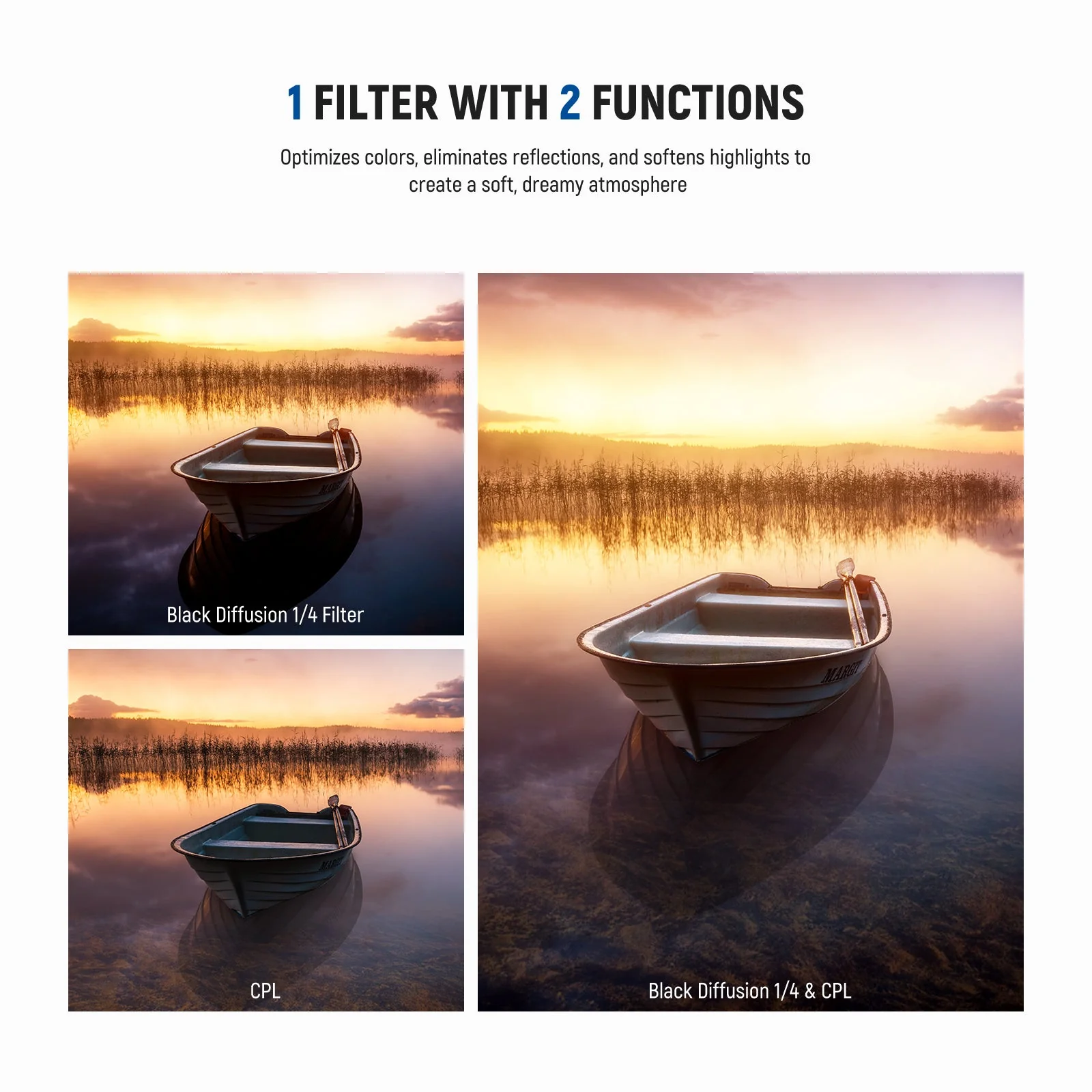 NEEWER 2 in 1 CPL + Black Diffusion 1/4 Filter - Image 3