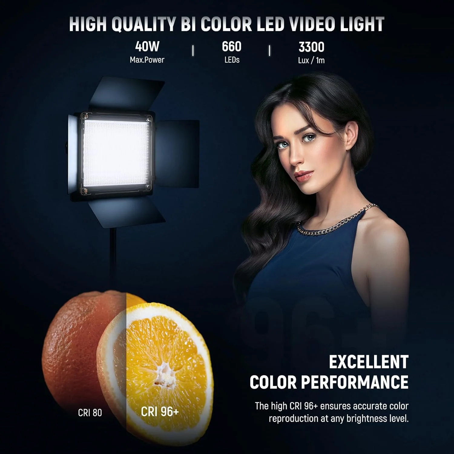 NEEWER 2 Pack Bi-Color NL660 LED Video Light and Stand Kit with Softboxes - Image 3