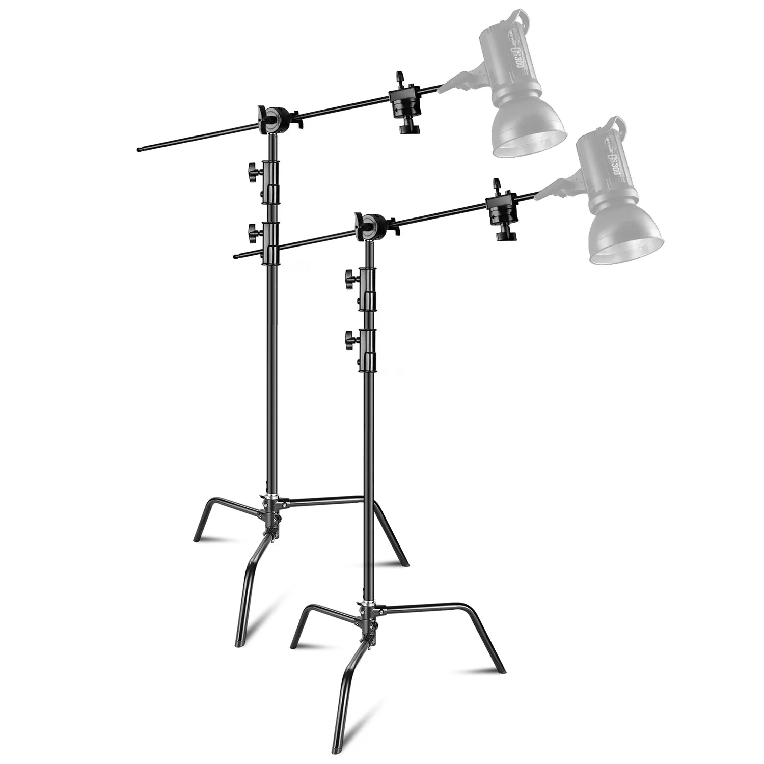 NEEWER 2 Pack 305cm/320cm Heavy Duty Stainless Steel C Stand - Image 2