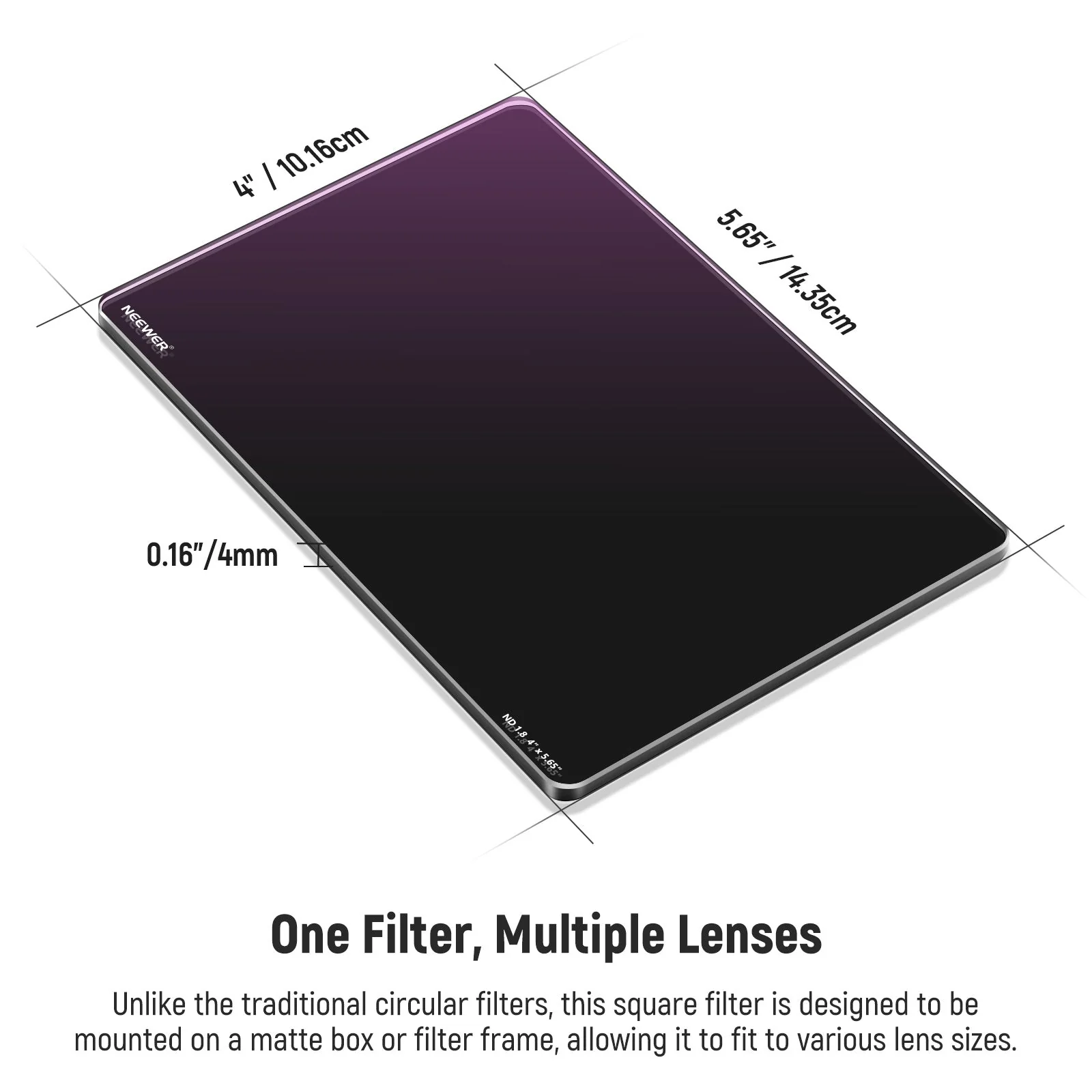 NEEWER 2 Pack ND0.9 (3Stops) & ND1.8 (6Stops) Square Film Filters - Image 2
