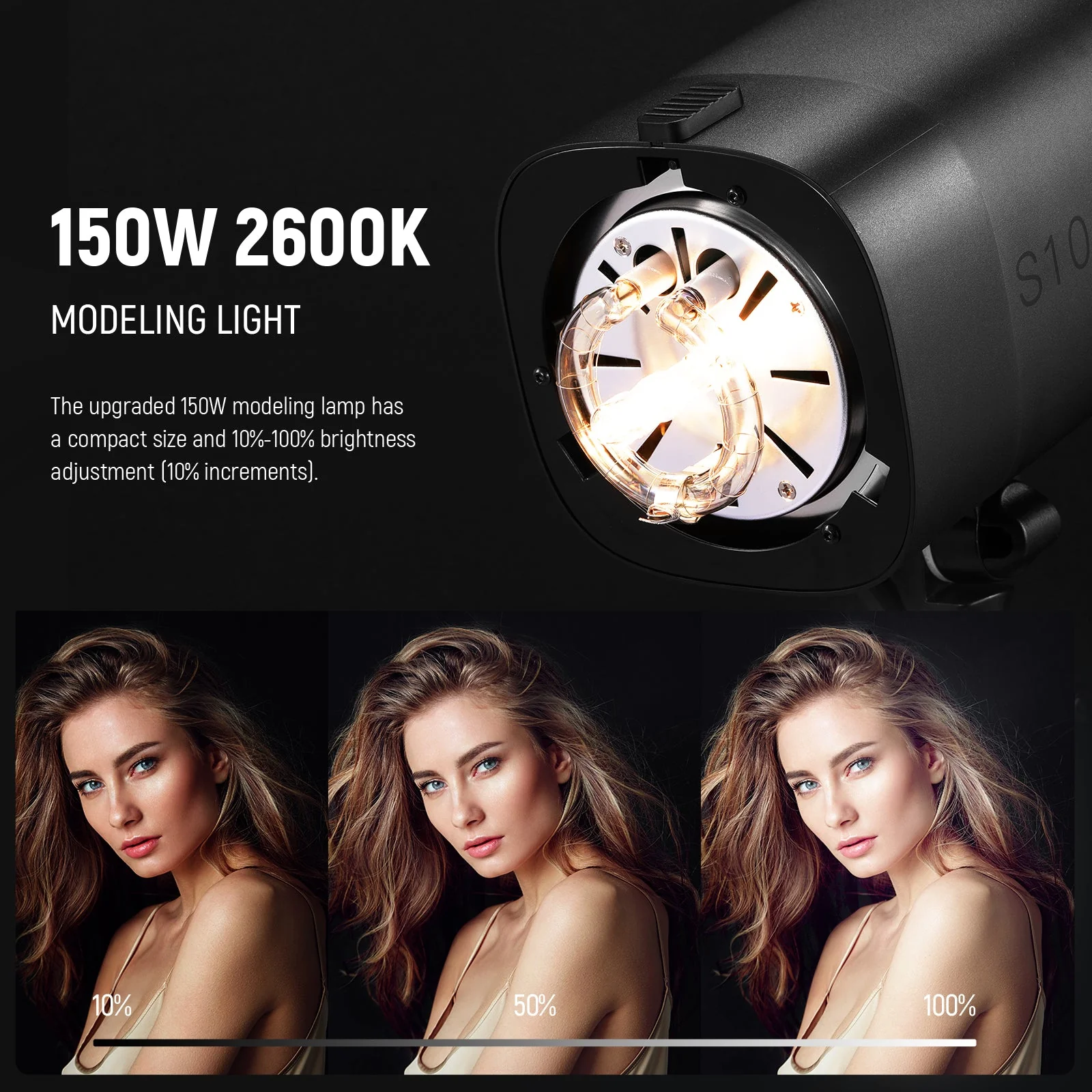 NEEWER 2 Pack S101-400W PRO 800Ws Studio Monolight Flash Light Kit - Image 3