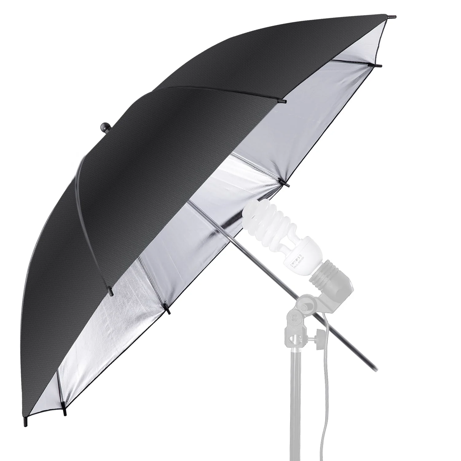 NEEWER 33"/84CM Studio Reflective Lighting Black/Silver Umbrella - Image 7