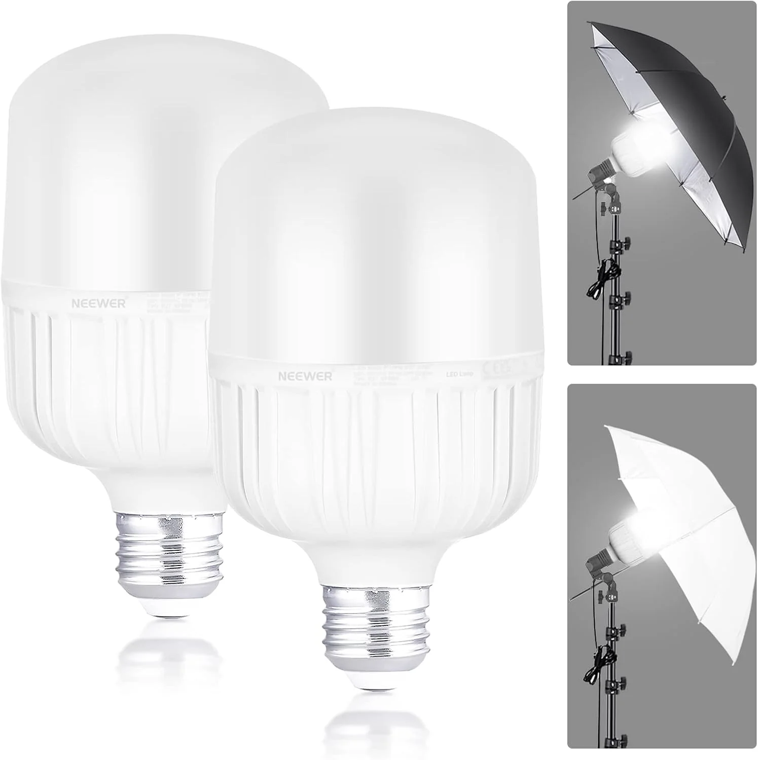 NEEWER 2 Packs E27 35W/24W LED Light Bulbs - Image 10