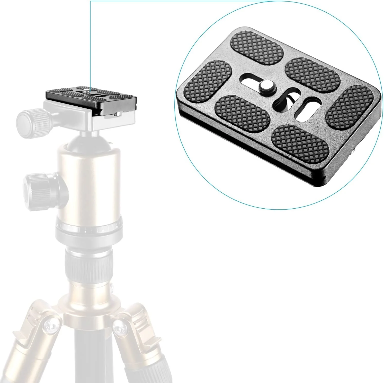 NEEWER 2 Pack PU-60 60mm Universal Quick Shoe Plate - Image 6