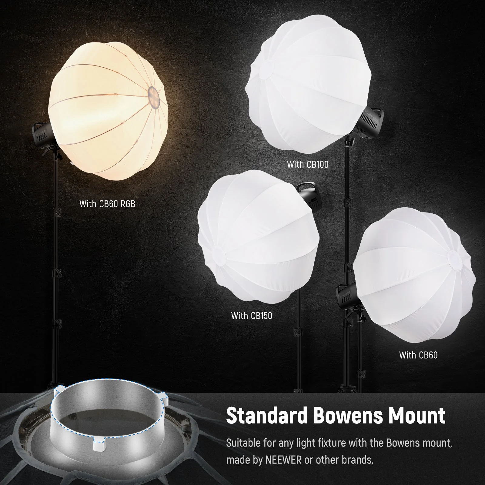 NEEWER NS65L/NS90L Lantern Softbox One Step Quick Release - Image 5