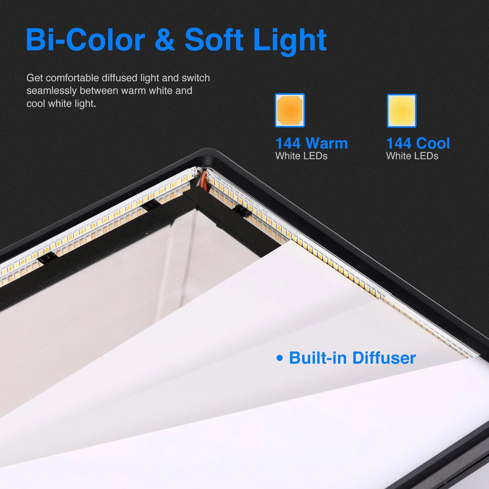 NEEWER NL-288ARC 45W Bi-Color LED Panel Light - Image 5