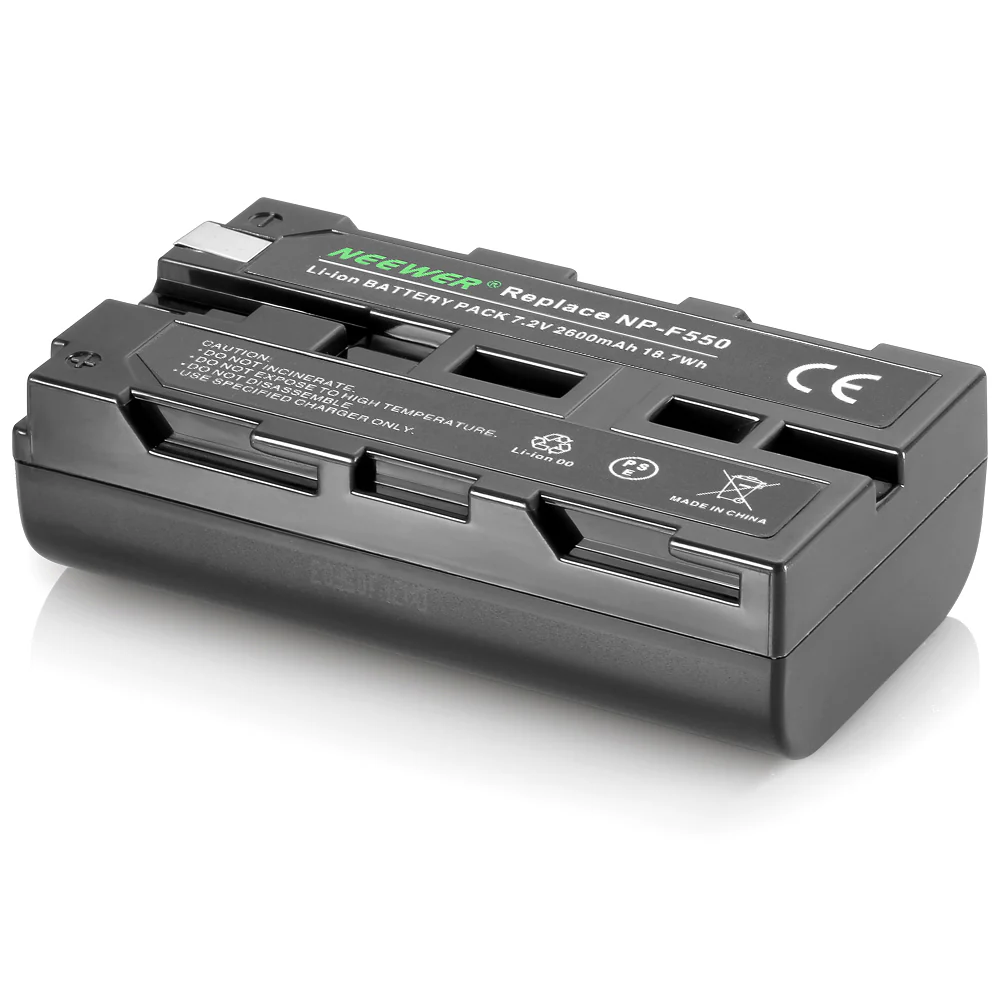 NEEWER 2-Pack 2600mAh Sony NP-F550/570/530 Replacement Battery - Image 6