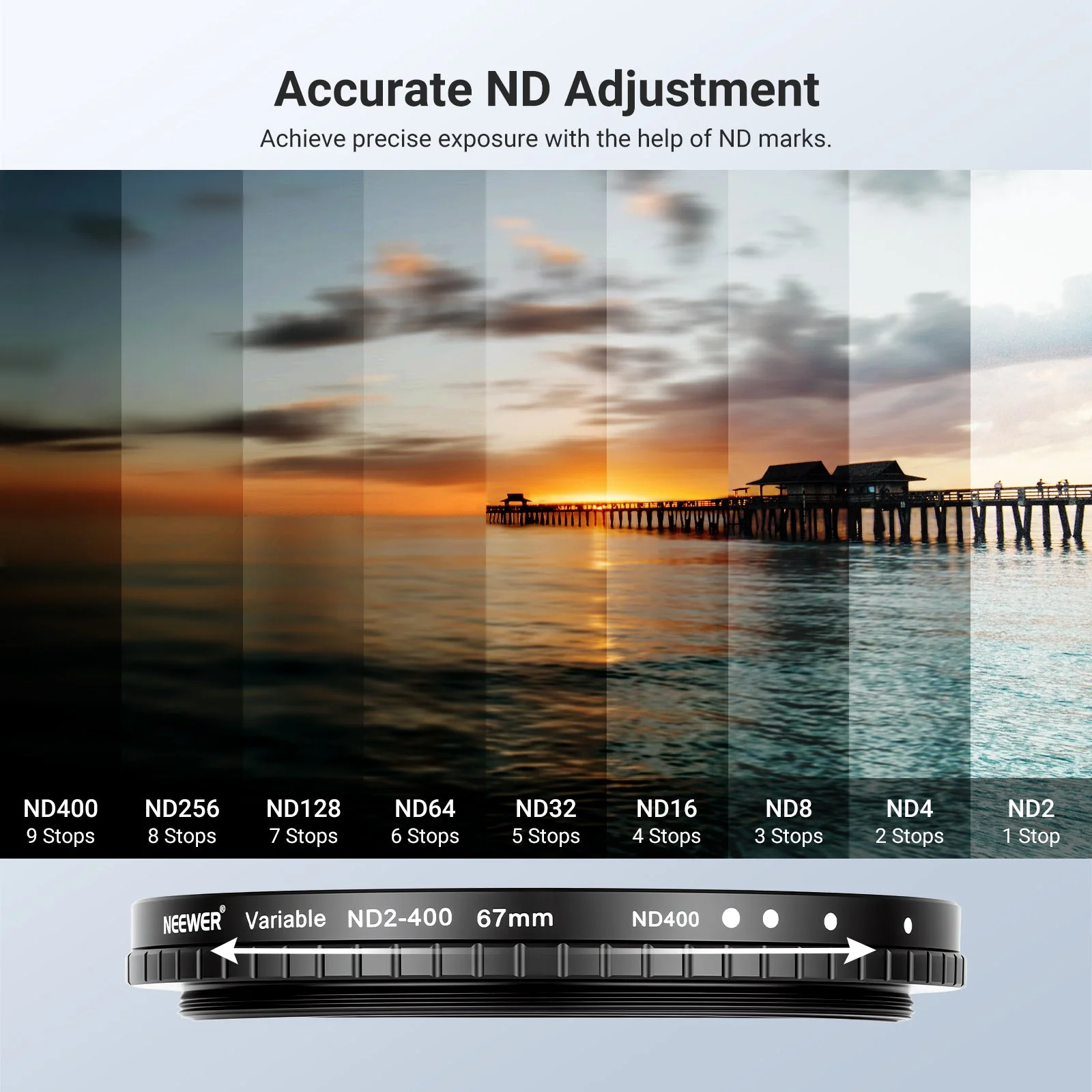 NEEWER 3 Pack Variable ND + CPL + UV Filter Kit - Image 4