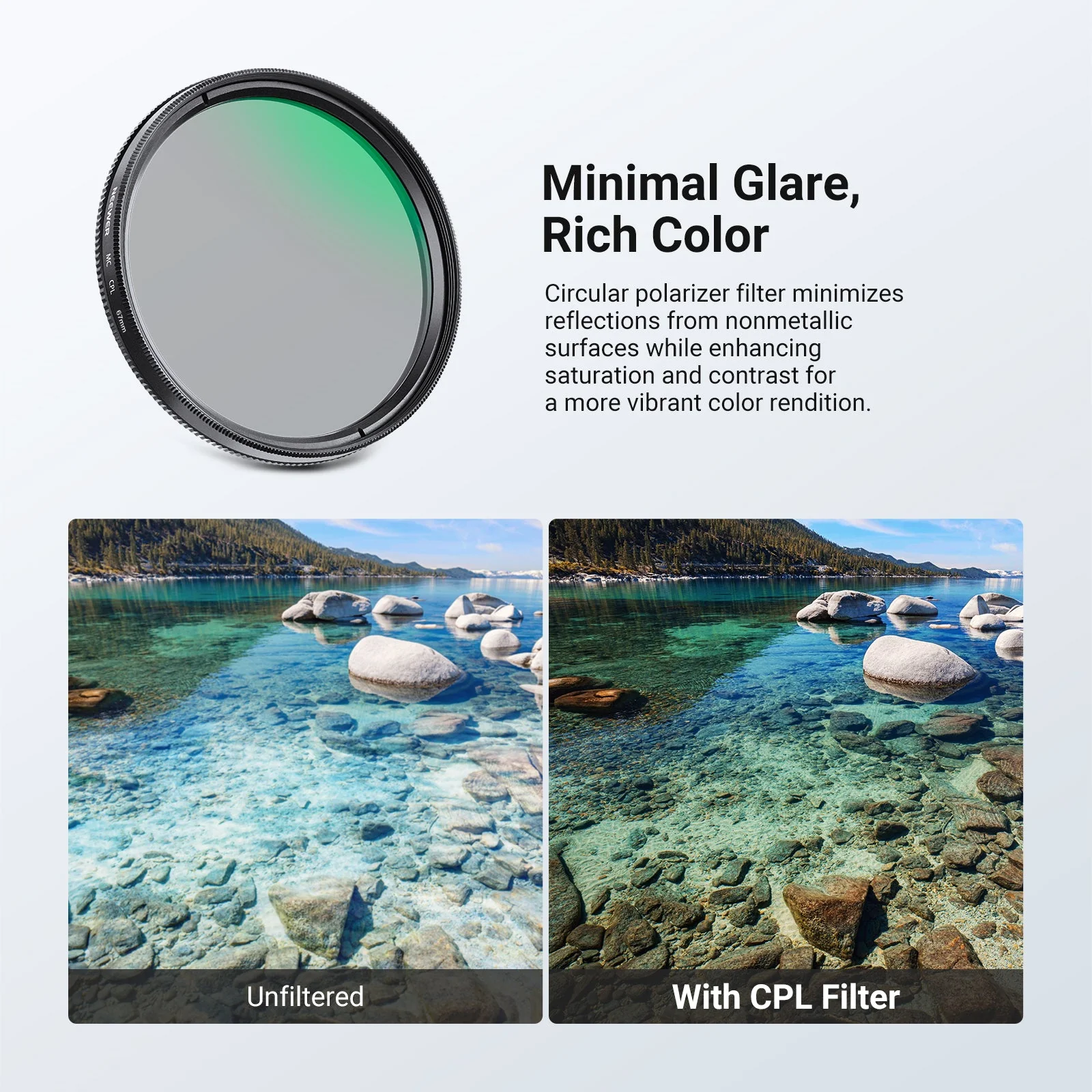NEEWER 3 Pack Variable ND + CPL + UV Filter Kit - Image 5