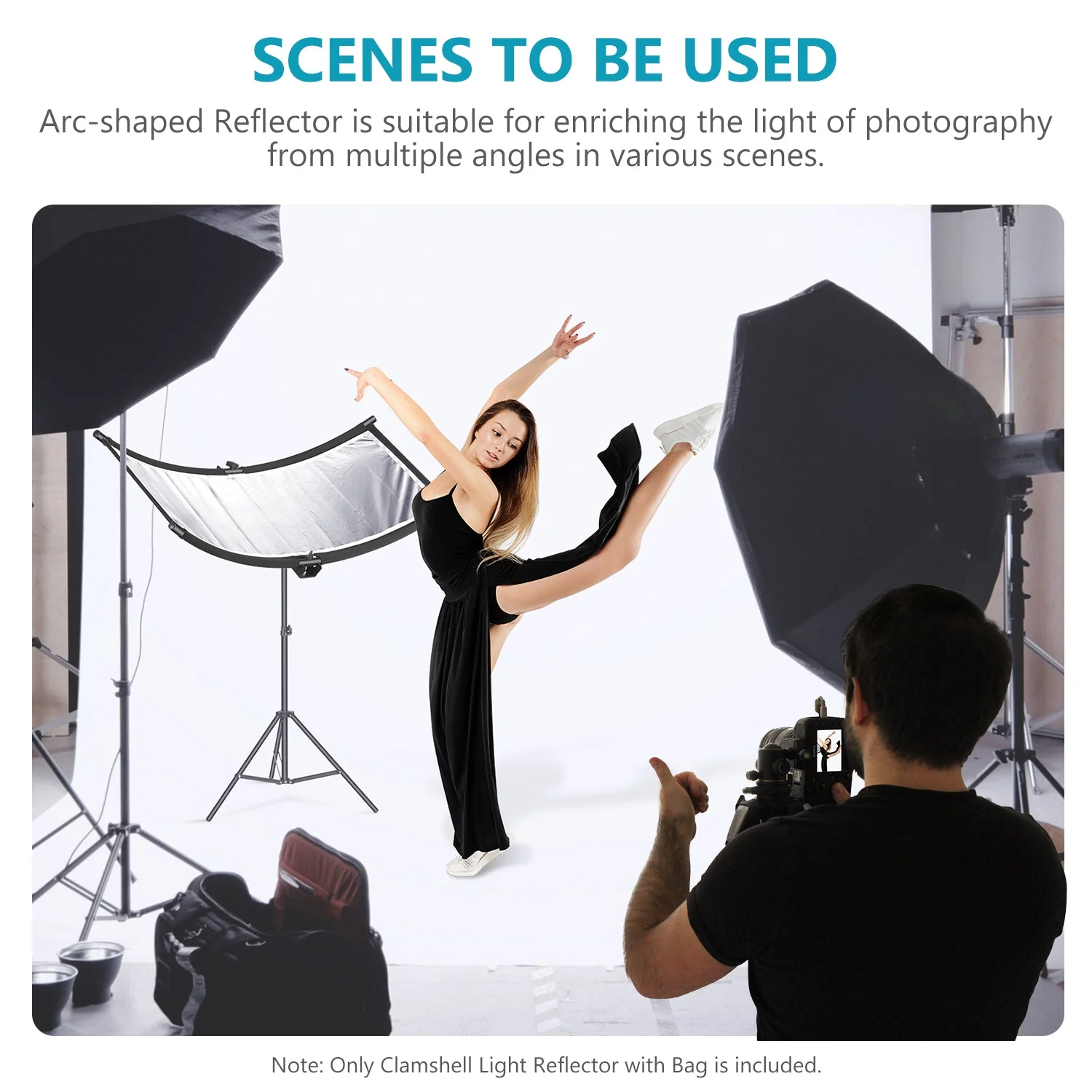 NEEWER 39×18” / 100 x 45cm Clamshell Light Reflector Diffuser - Image 6