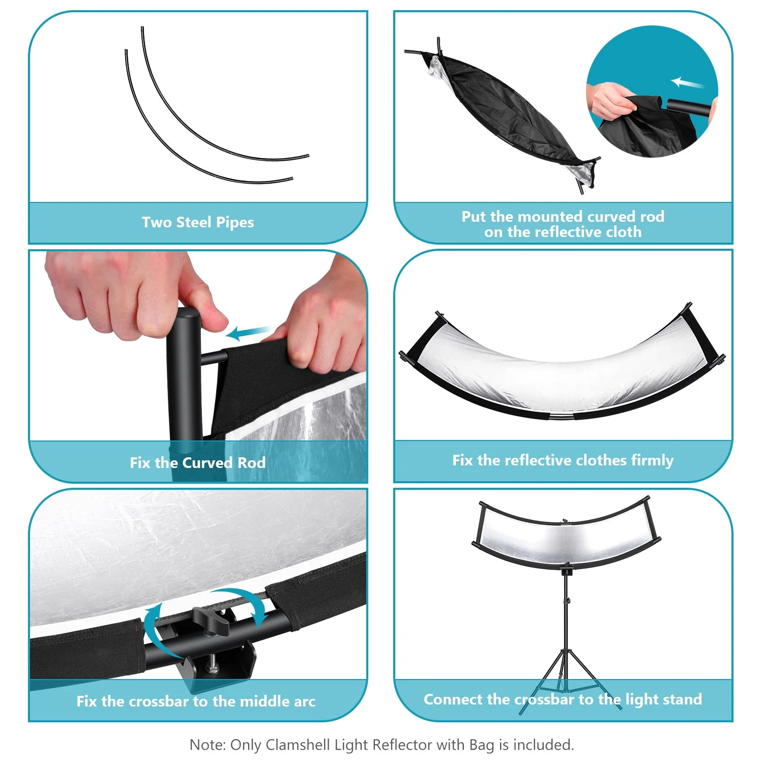 NEEWER 39×18” / 100 x 45cm Clamshell Light Reflector Diffuser - Image 7