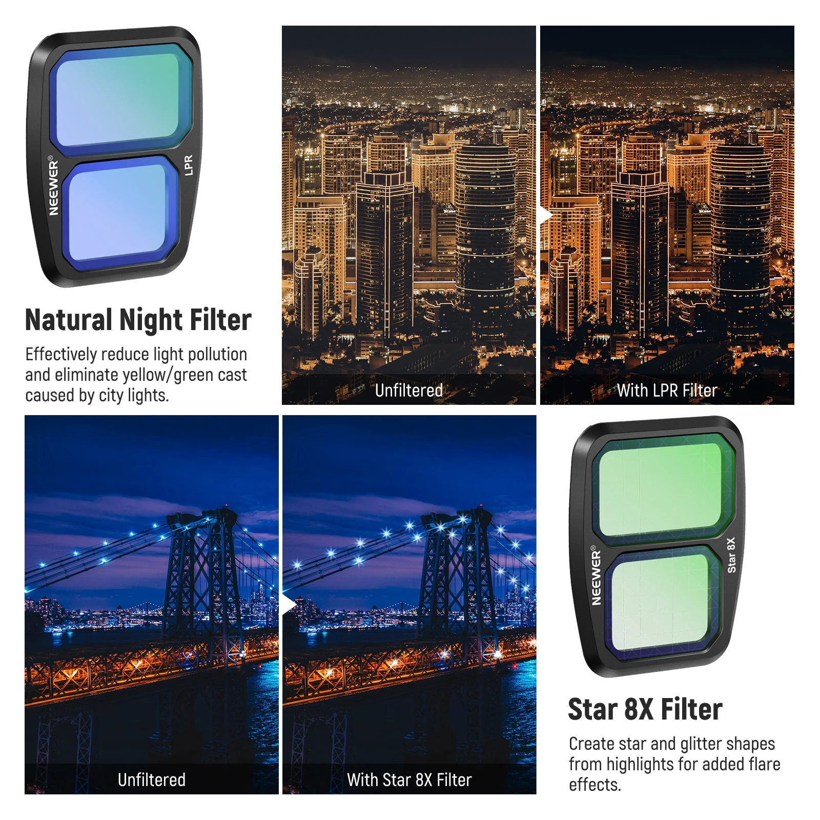 NEEWER 4 Pack Effect Filter Set For DJI Air 3 - Image 5