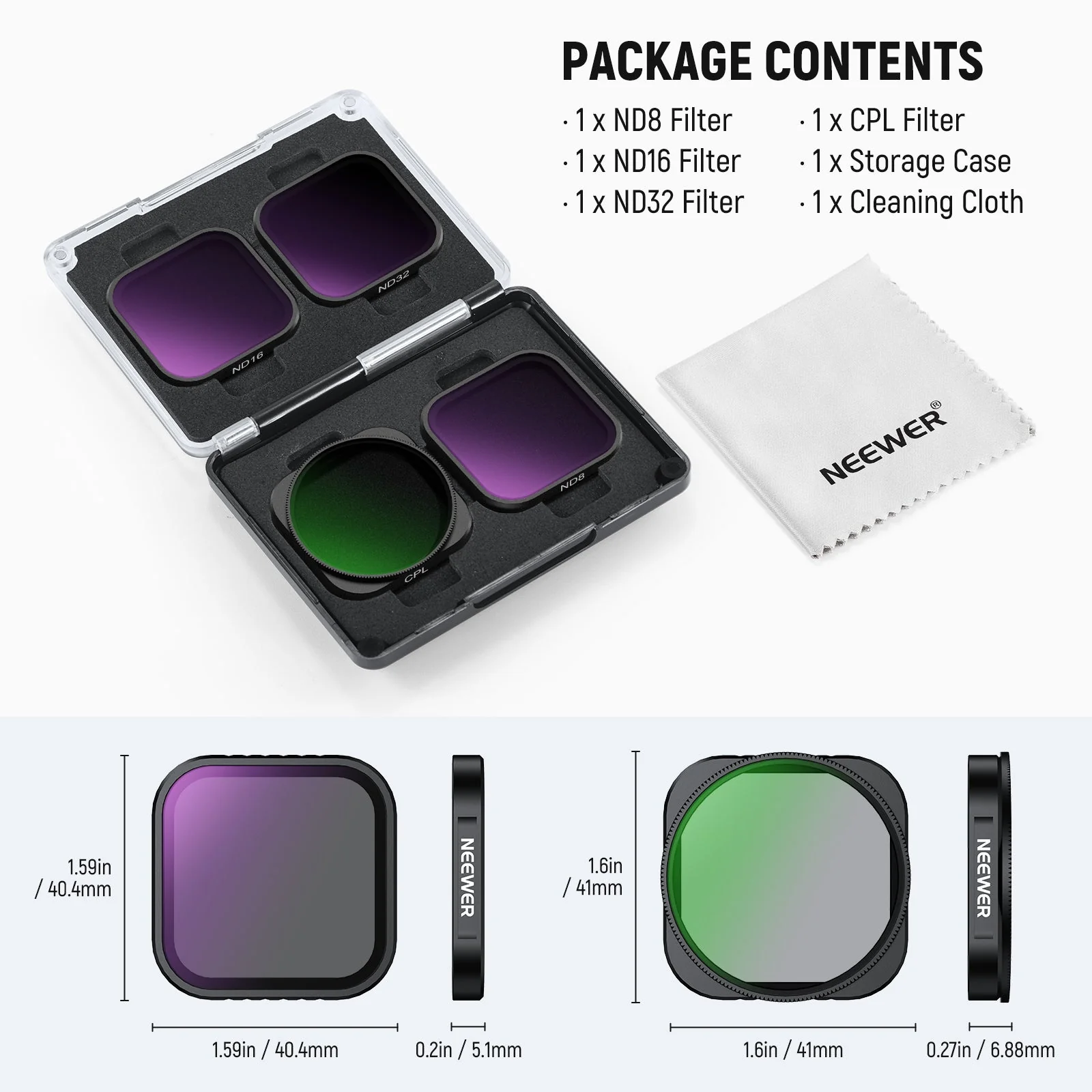 NEEWER FL-C29/FL-C30/FL-C31 4 Pack Filter Set For Insta360 Ace Pro/Ace Pro 2 - Image 18