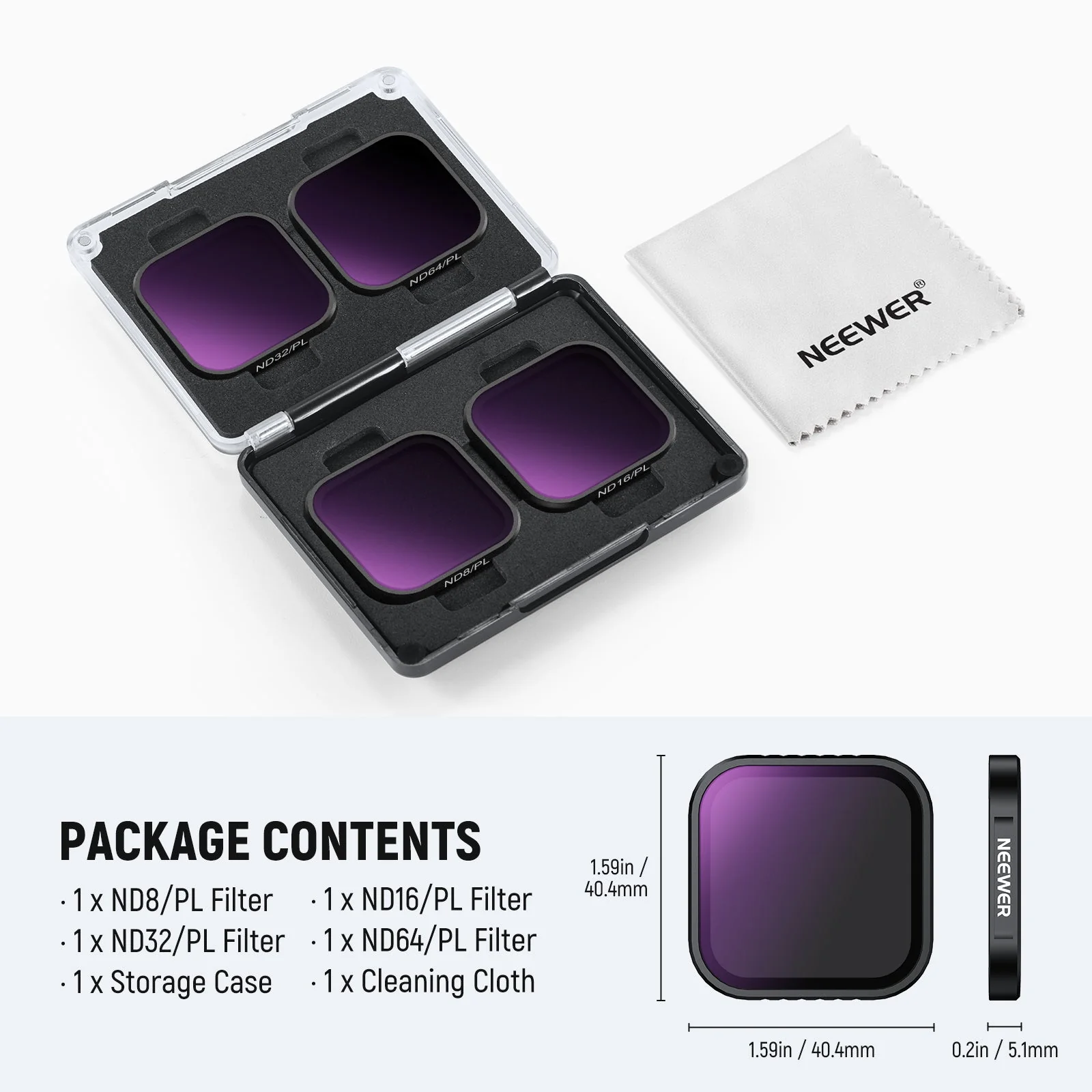 NEEWER FL-C29/FL-C30/FL-C31 4 Pack Filter Set For Insta360 Ace Pro/Ace Pro 2 - Image 27