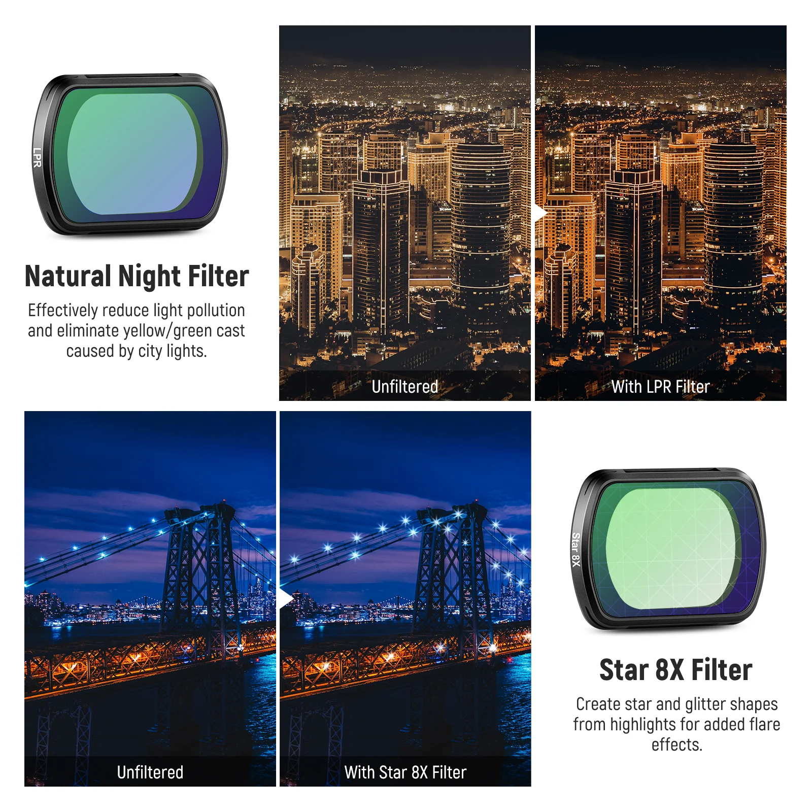 NEEWER 4 Pack Magnetic Effect Filter Set for DJI OSMO Pocket 3 / Pocket 4 - Image 8