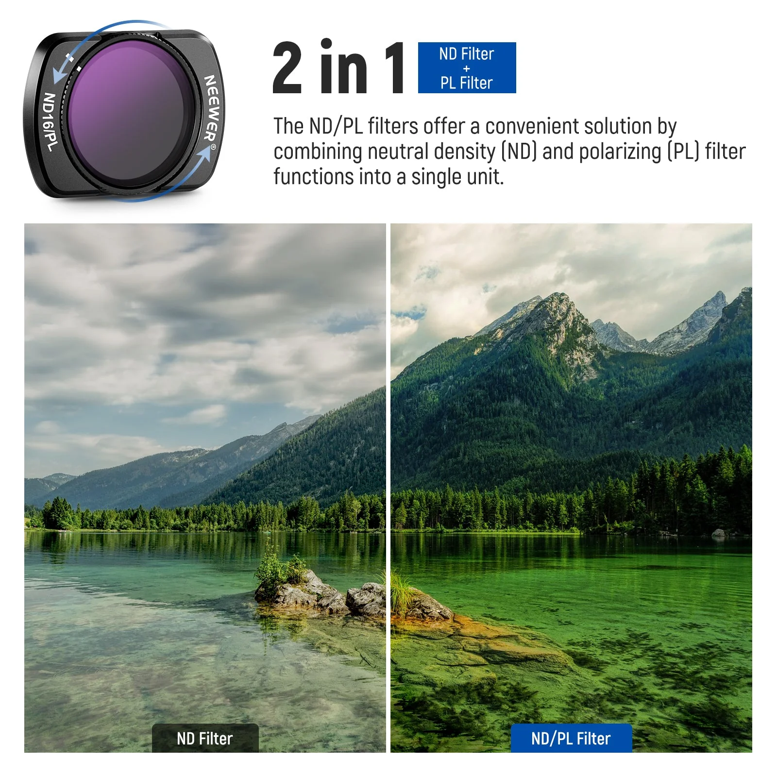 NEEWER 4 Pack Magnetic ND/PL Filter Set for DJI OSMO Pocket 3 / Pocket 4 - Image 3