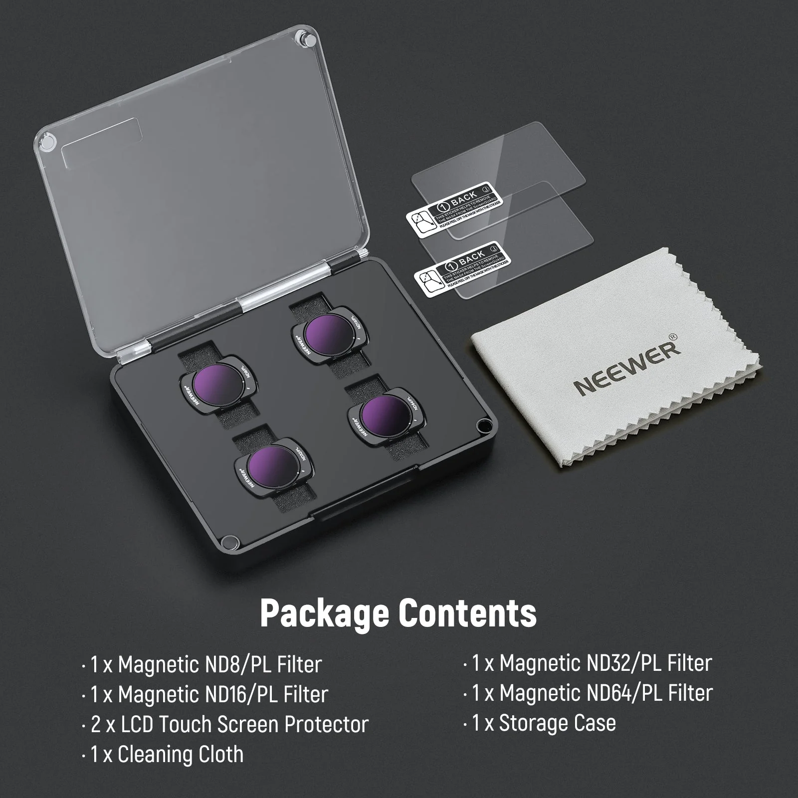NEEWER 4 Pack Magnetic ND/PL Filter Set for DJI OSMO Pocket 3 / Pocket 4 - Image 8