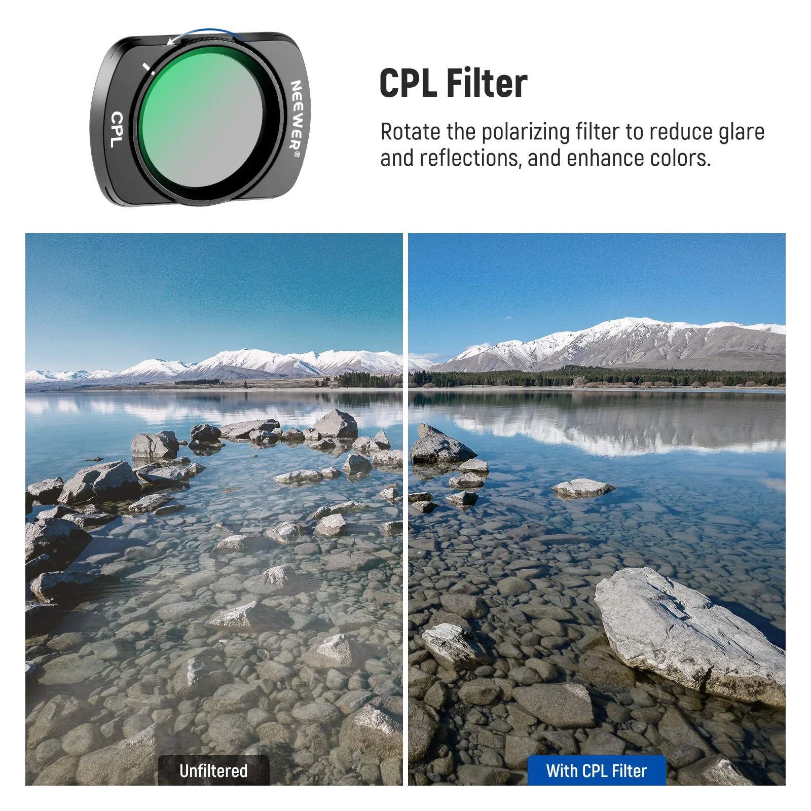 NEEWER 4 Pack Magnetic ND Filter Set compatible with DJI OSMO Pocket 3 / Pocket 4 - Image 3
